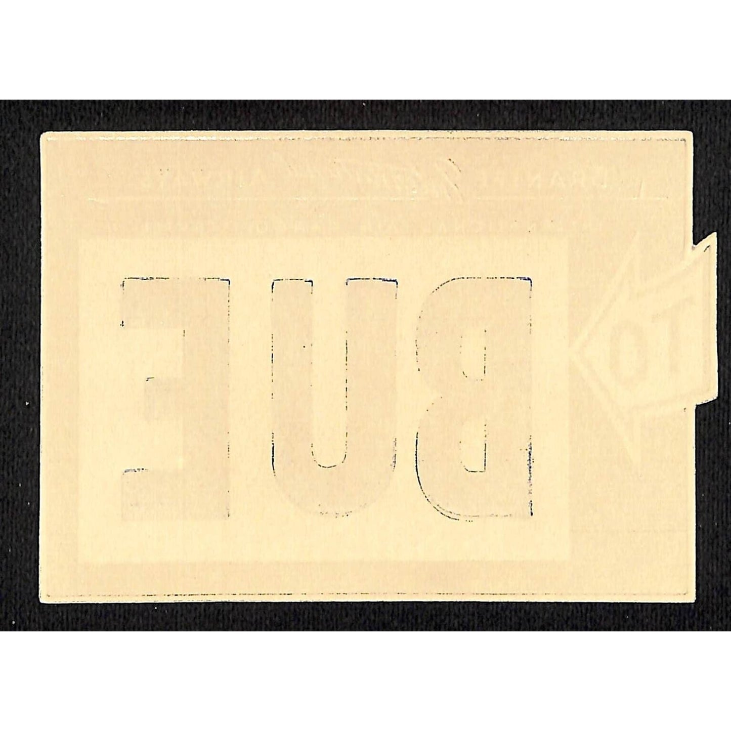 Braniff International Airways (1948-65) Gum Air Cargo Label "To BUE" ORNG Scarce