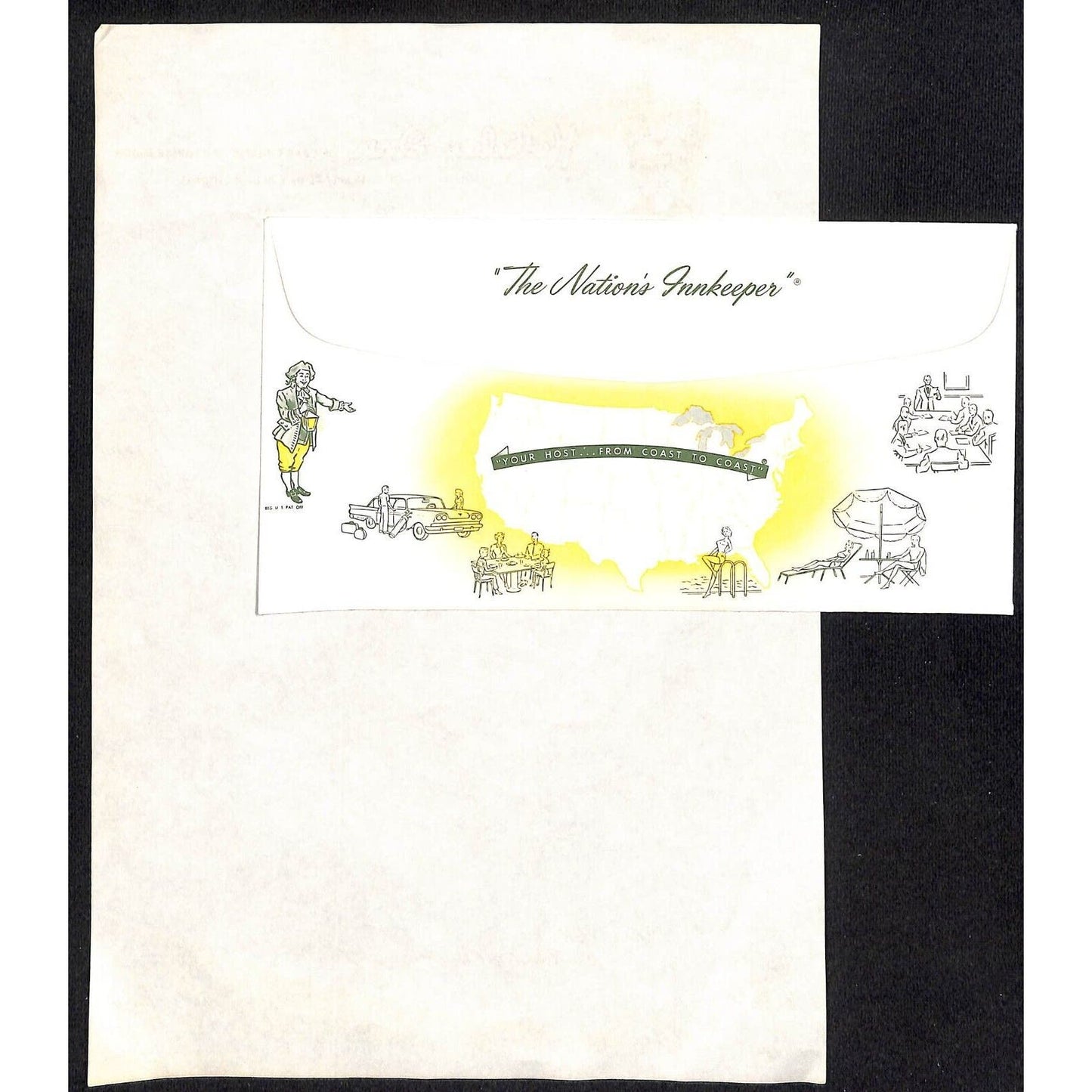 Holiday Inn Cape Charles - Kiptopeke Beach VA Stationary Sheet and Cover c1965