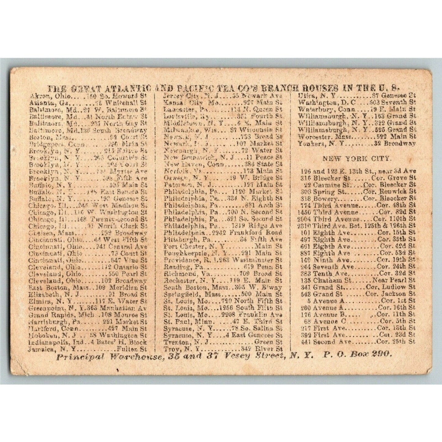 Victorian Trade Card Great Atlantic Pacific Tea Co. - Baby Hatches From Egg
