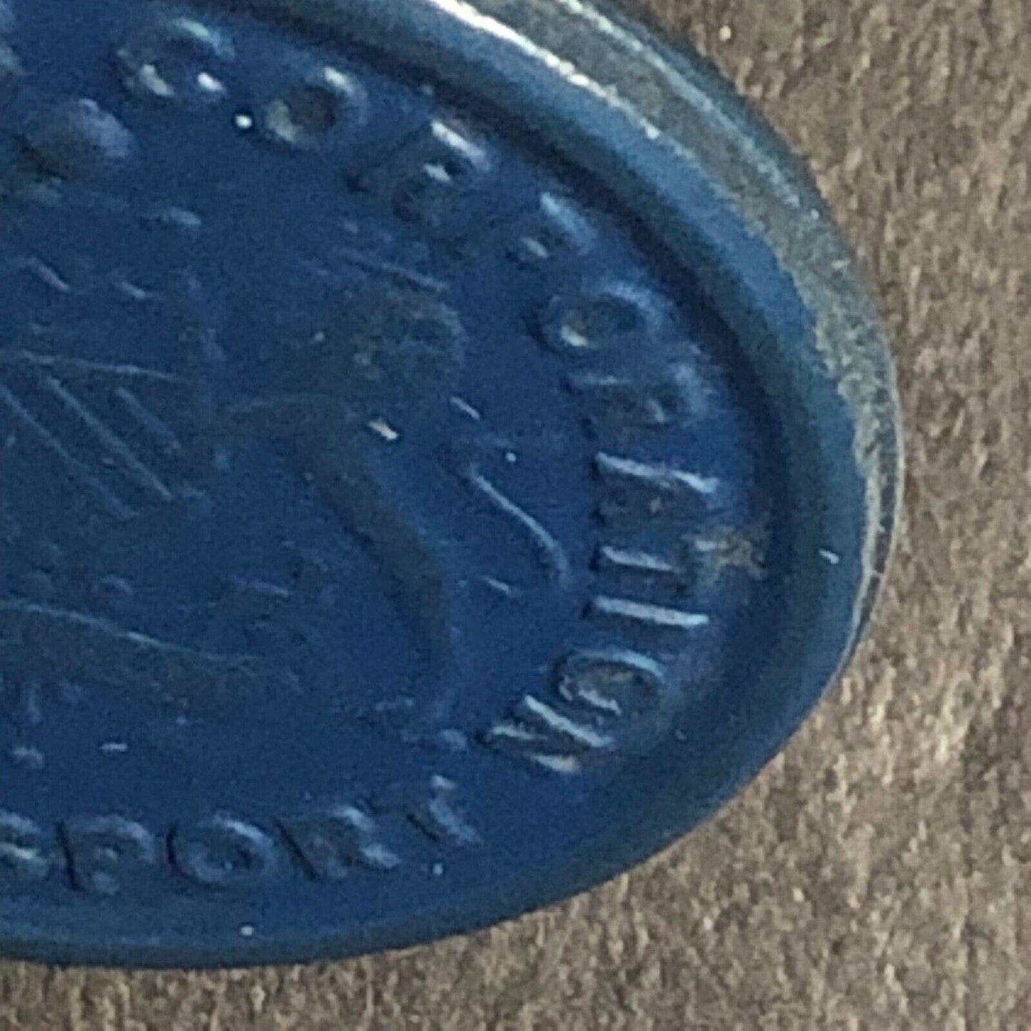 Manchester Transport Corporation Plastic Dark Blue 1/2D 22mm c1950's-60's