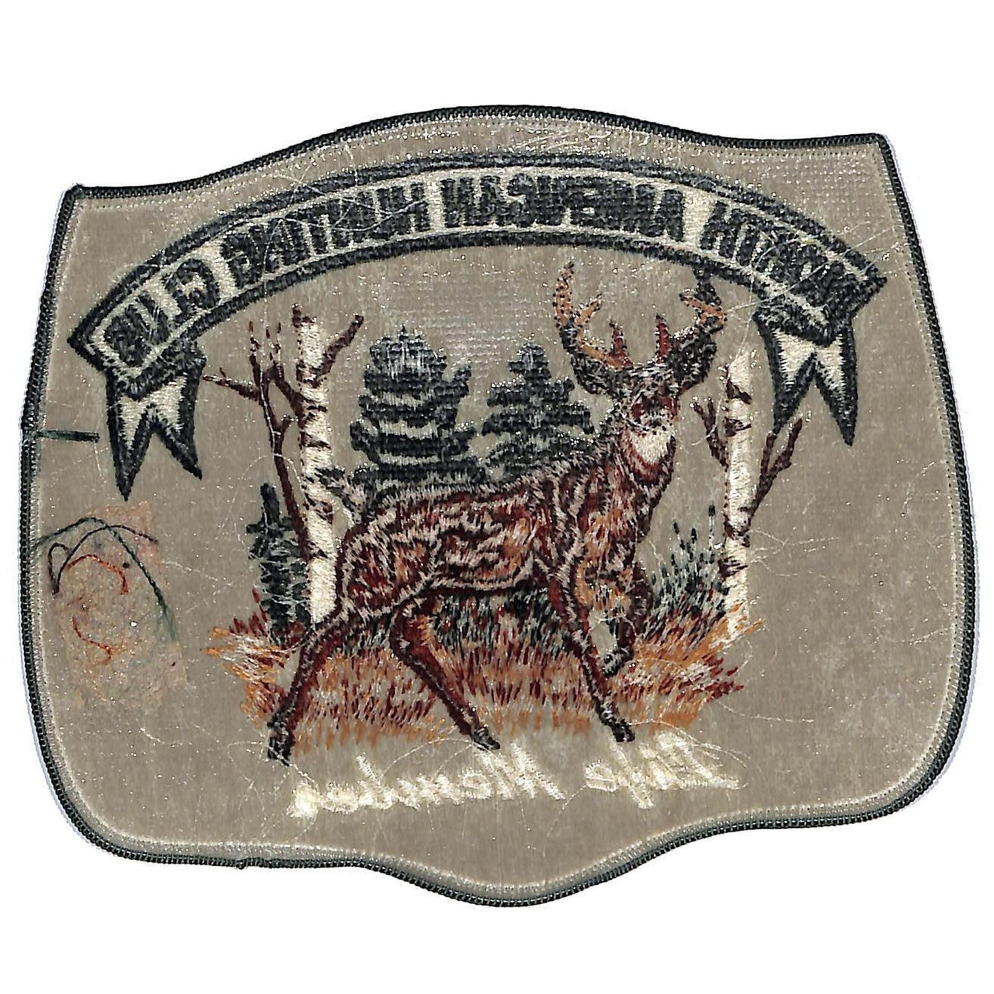 North American Hunting Club Large Vintage Embroidered Patch c1970's-80's - VGC