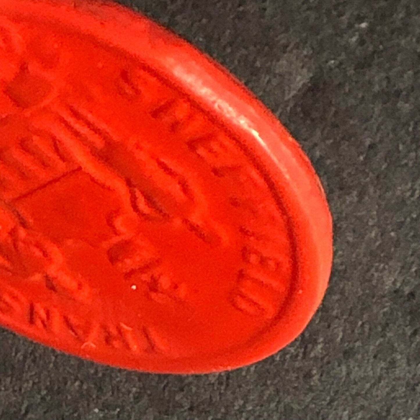 Sheffield Transport England Plastic Token Red 1D 22mm c50's-60's