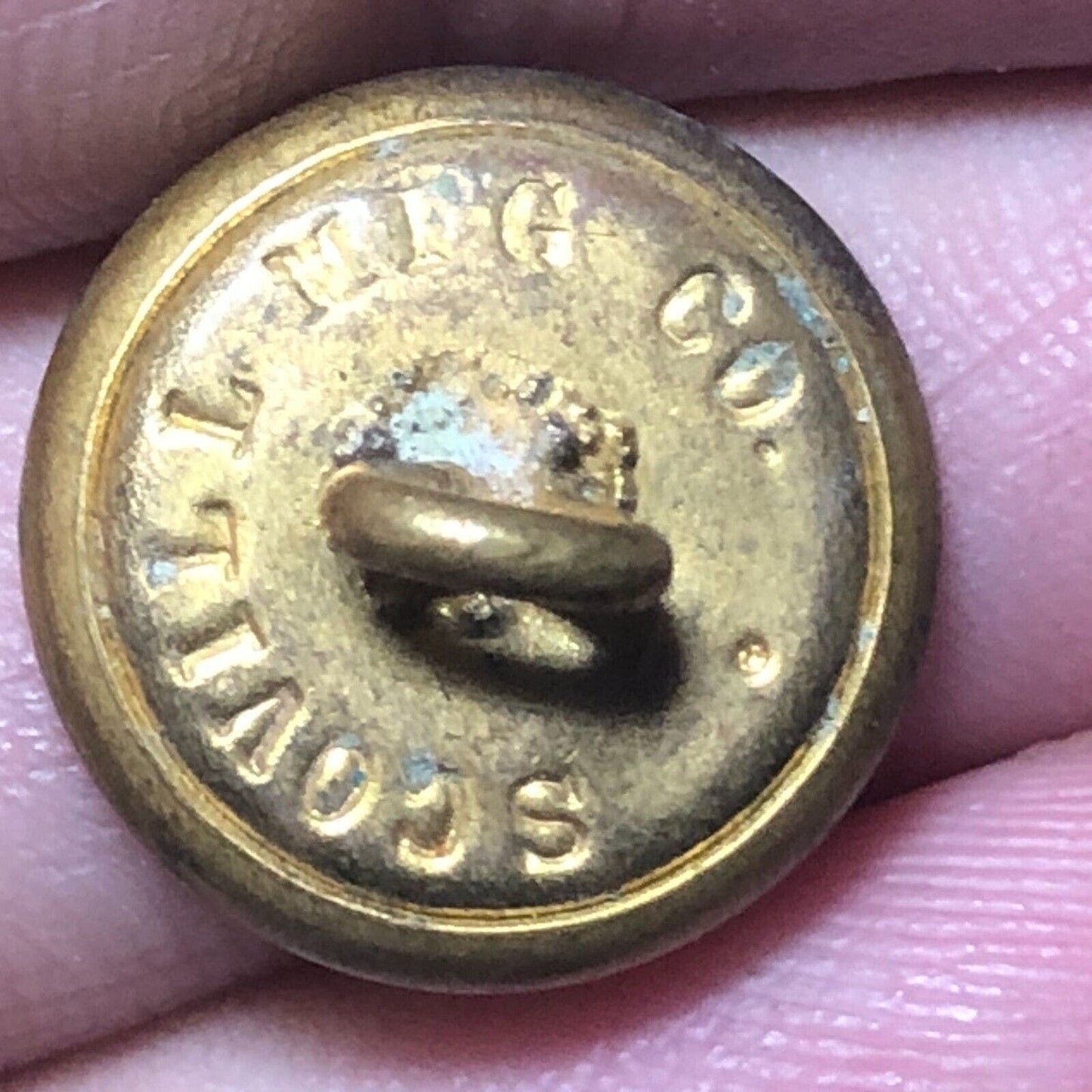 New York New Haven Hartford NH Railroad Brass Uniform Button 1/2" - Scovill