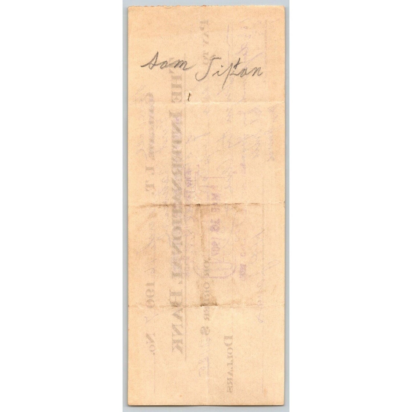 Stonewall / Coalgate, OK 1907 Indian Territory Bank Check - Scarce
