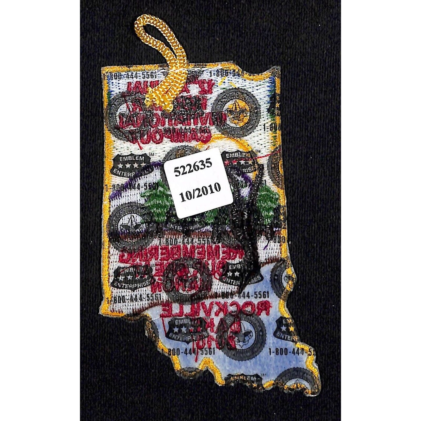 BSA Patch 12th Annual Hoosier Invitational Campout Rockville Lake 2010 Gold