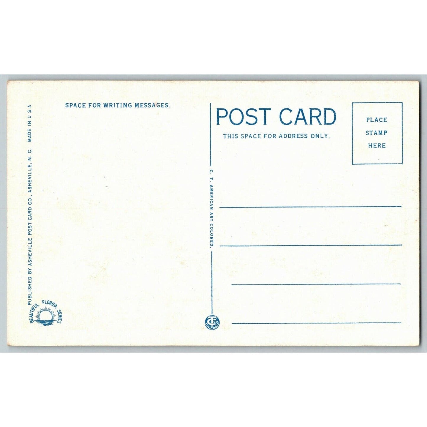 c1950's-60's Vintage Fruit Postcard "Orange and Blossoms Florida" Unposted - VGC
