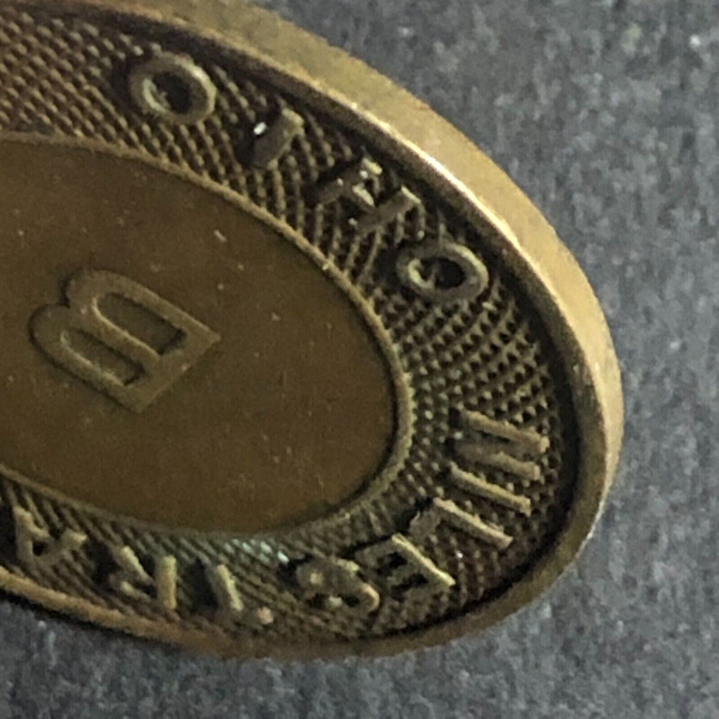 Niles Transit Lines Ohio Brass G/F One School Fare Token 23mm c1947 - Scarce