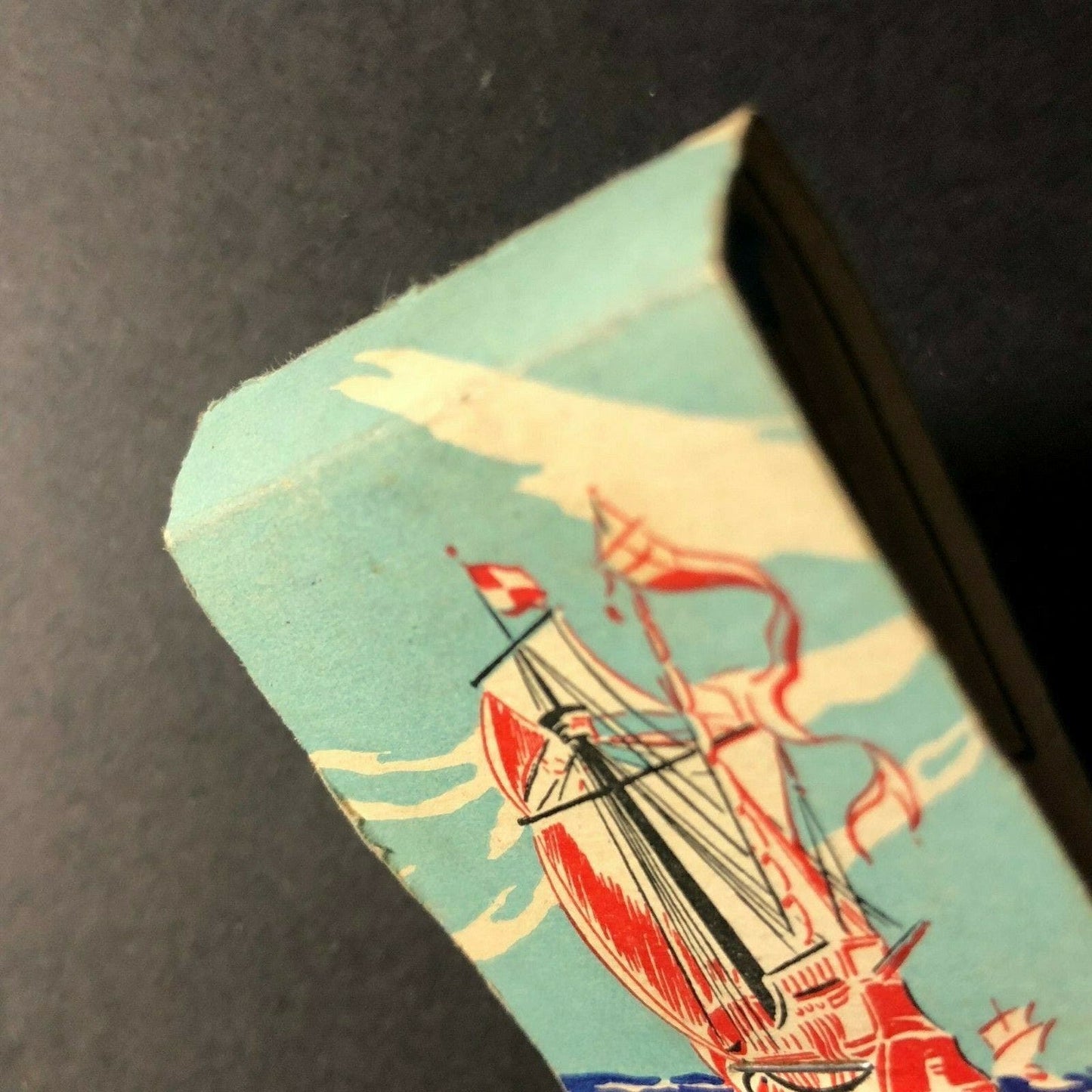 Scarce c1930-40's Full Bottom Strike "Romance of Ships" Matchbook Clipper