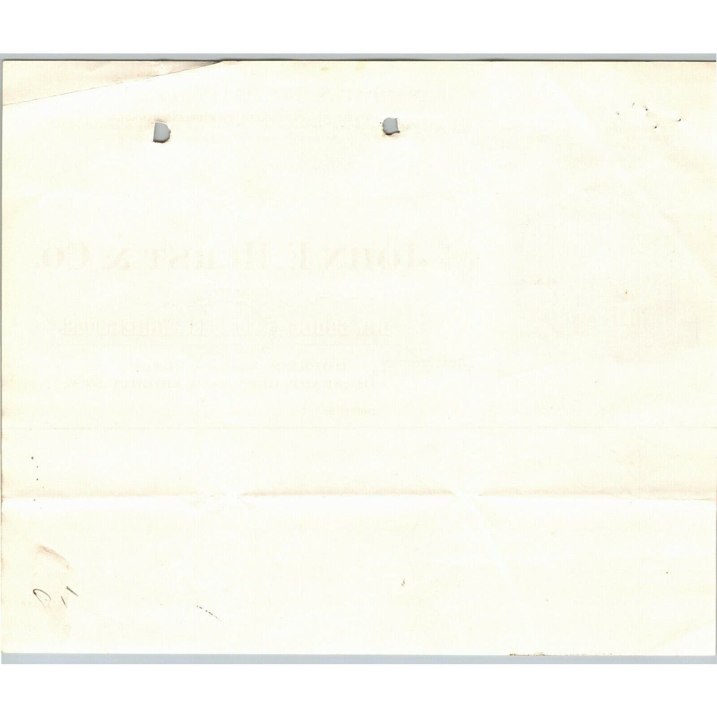 1898 $16.65 Letterhead Billhead John E. Hurst Dry Good Baltimore Ephraim Baker*