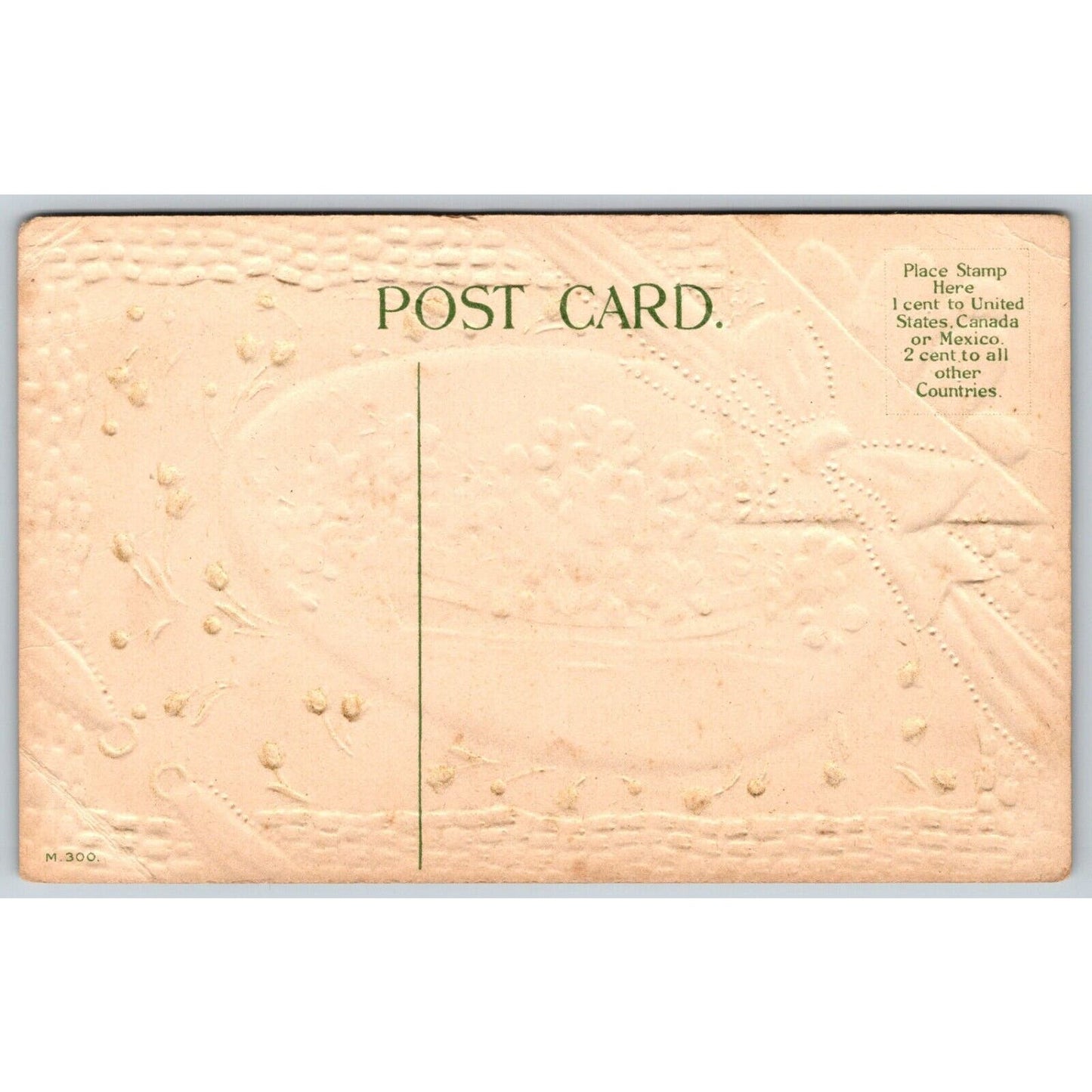 Easter Postcard "Easter Greeting" Floral Boat Ribbon Gilt EMB. NP c1915