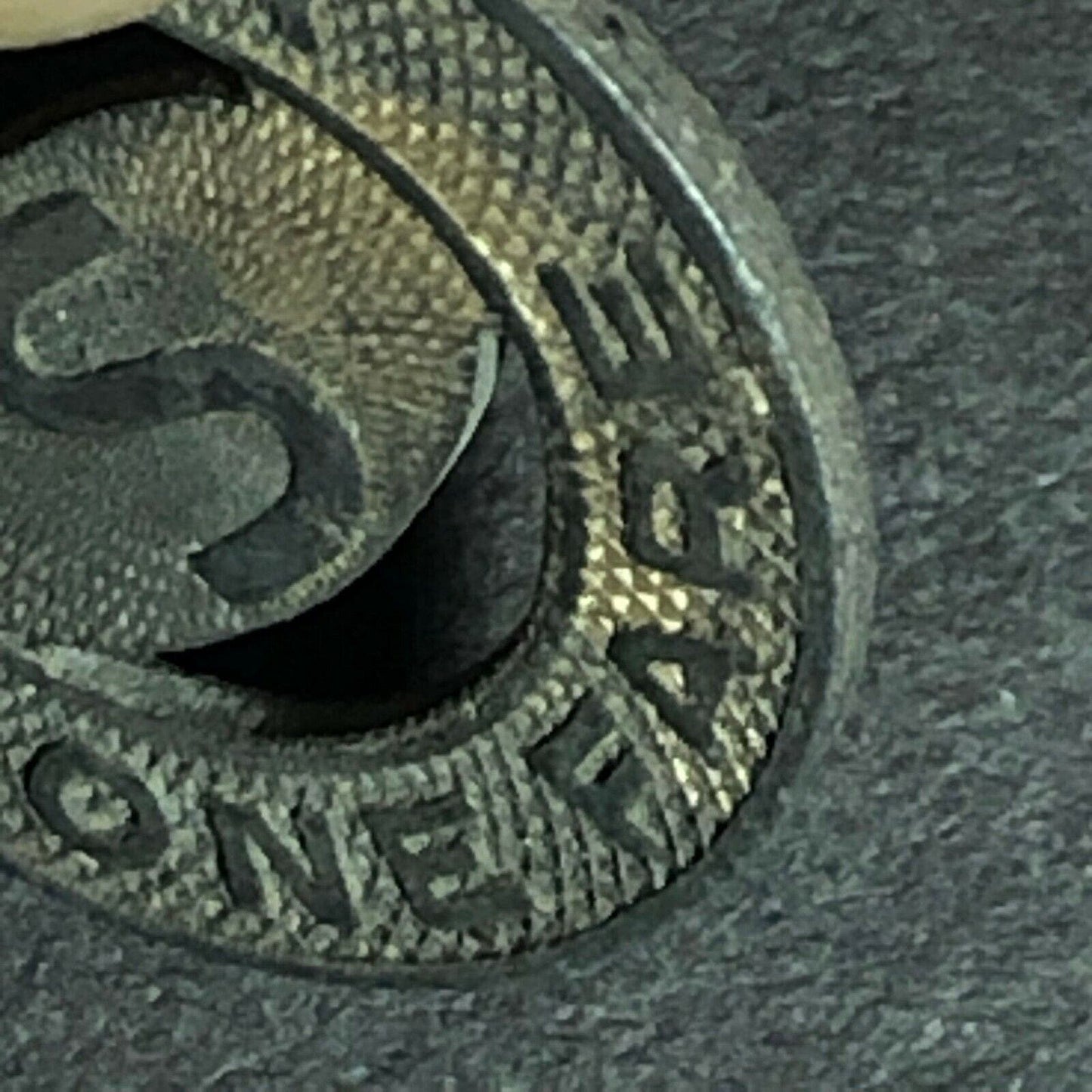 16.44mm c1940's "Stockton City Lines - Good For One Fare" Brass Token Worn