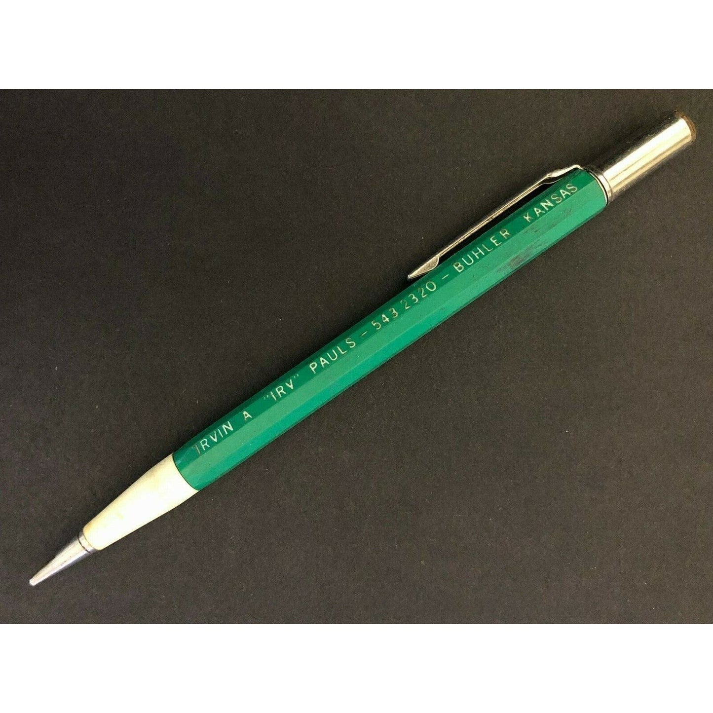 c1940's-50's Irvin "Irv" Pauls Buhler, KS Mechanical Advertising Pencil