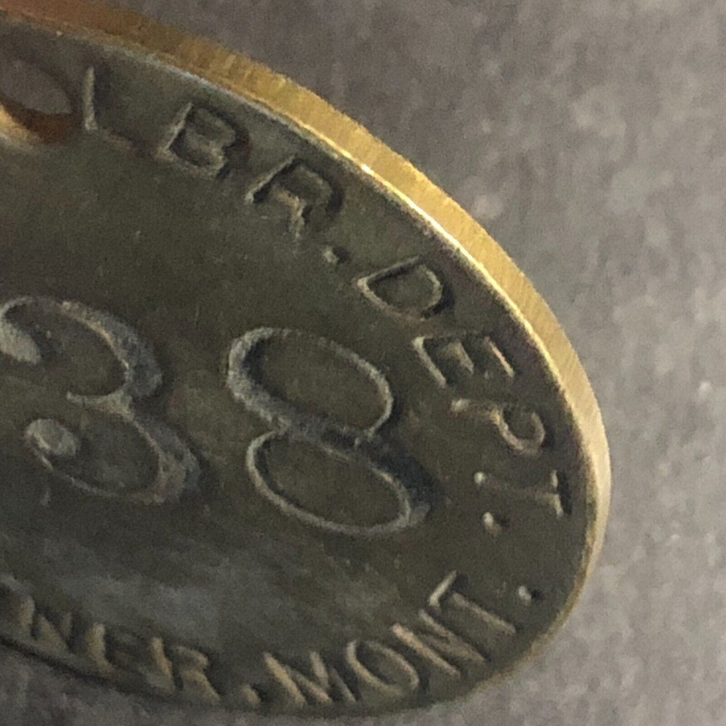 Anaconda Copper Mining Co. Bonner, MONT MT Brass Tool Check Tag #538 Scarce