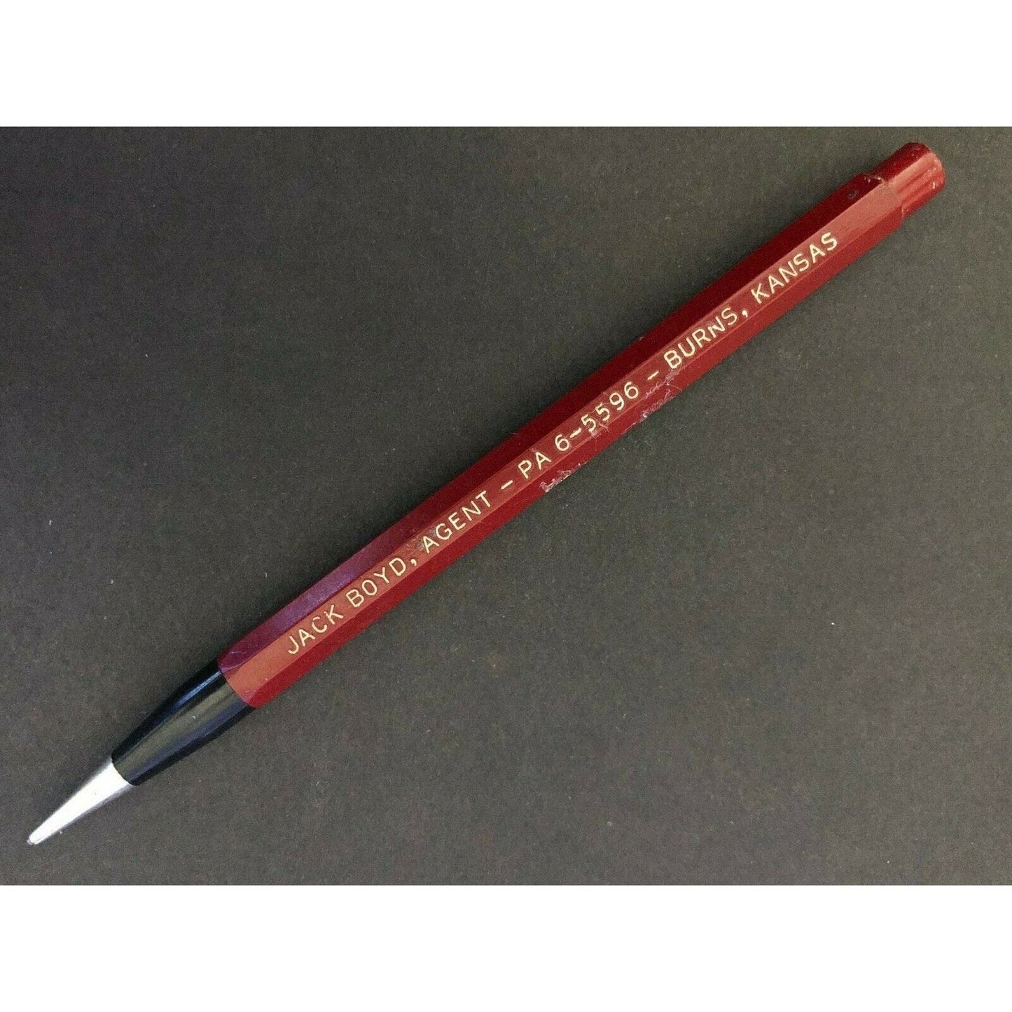 c1940's-50's "Jack Boyd, Agent Burns, KS" Mechanical Advertising Pencil