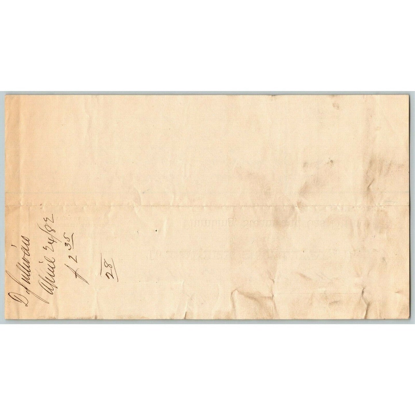 Astoria, L.I. NY Billhead Letterhead 1882 Daniel Sullivan Plumbing Steam Fitting
