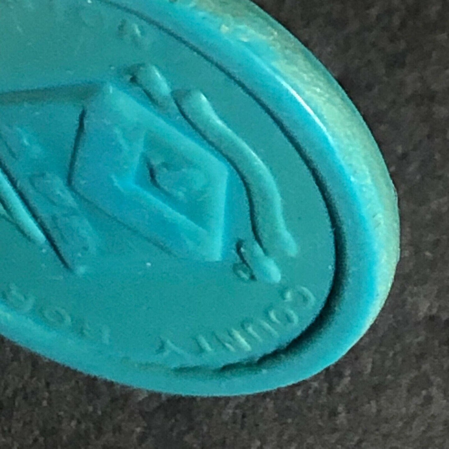 Darlington Transport Transit England Plastic Token Teal? 1 1/2D 22mm c50's-60's