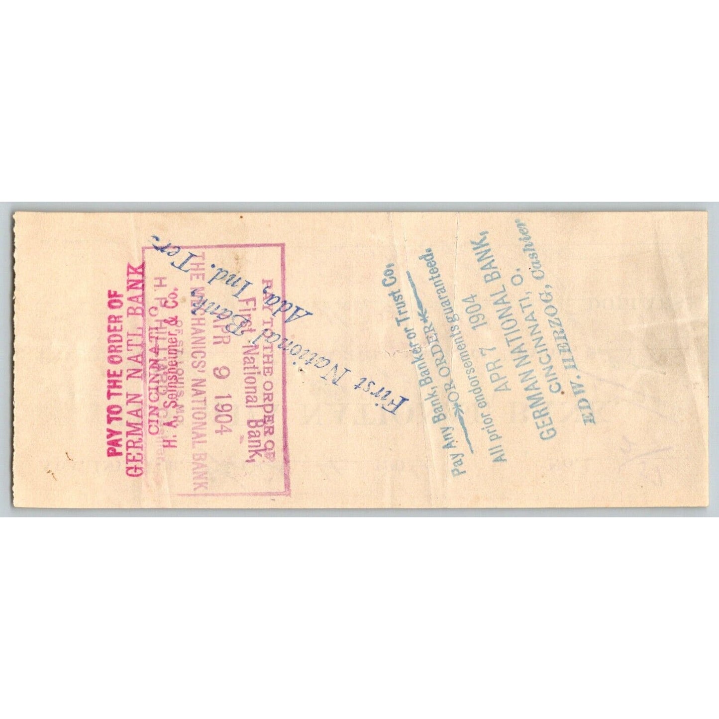 Ada, Oklahoma 1904 Indian Territory $2.57 Ada National Bank Check - Scarce