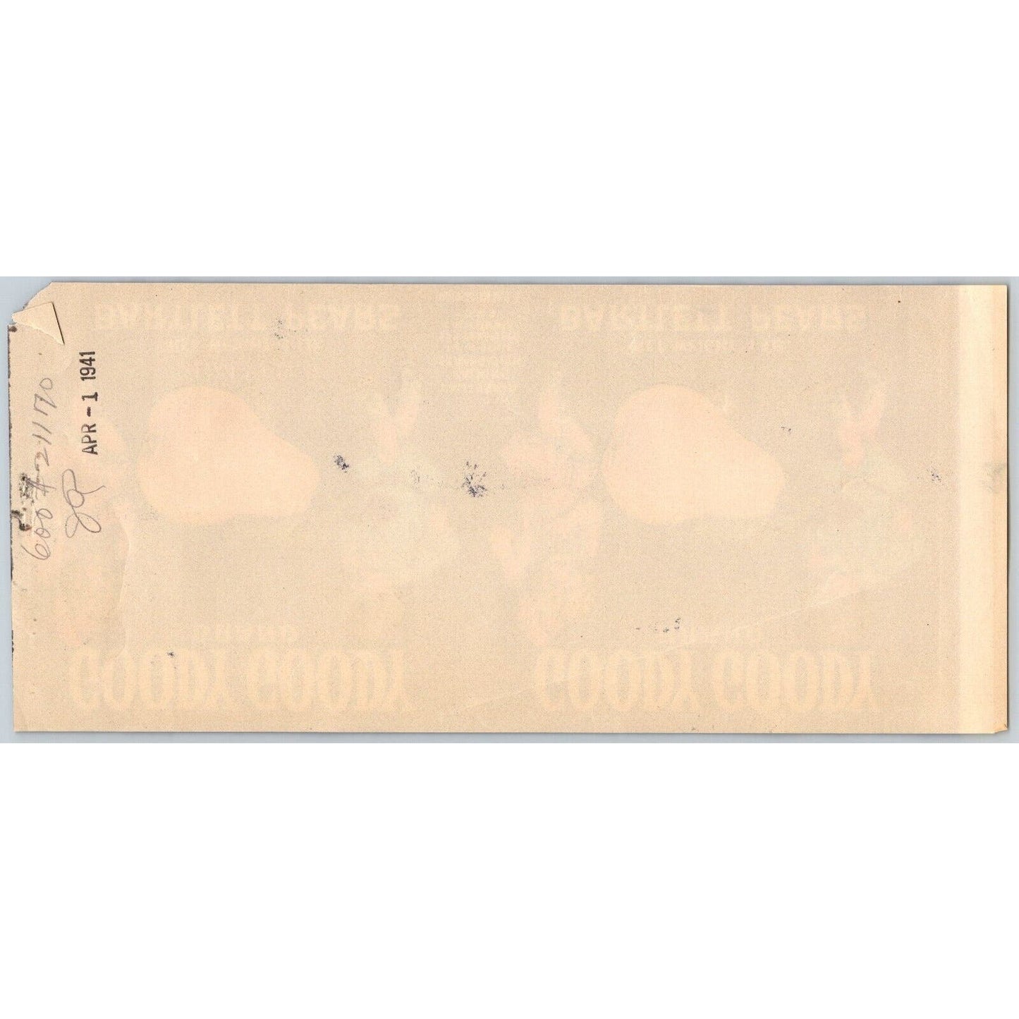 Goody Goody Bartlett Pears Paper Can Label Kids Dancing c1918-20's Scarce