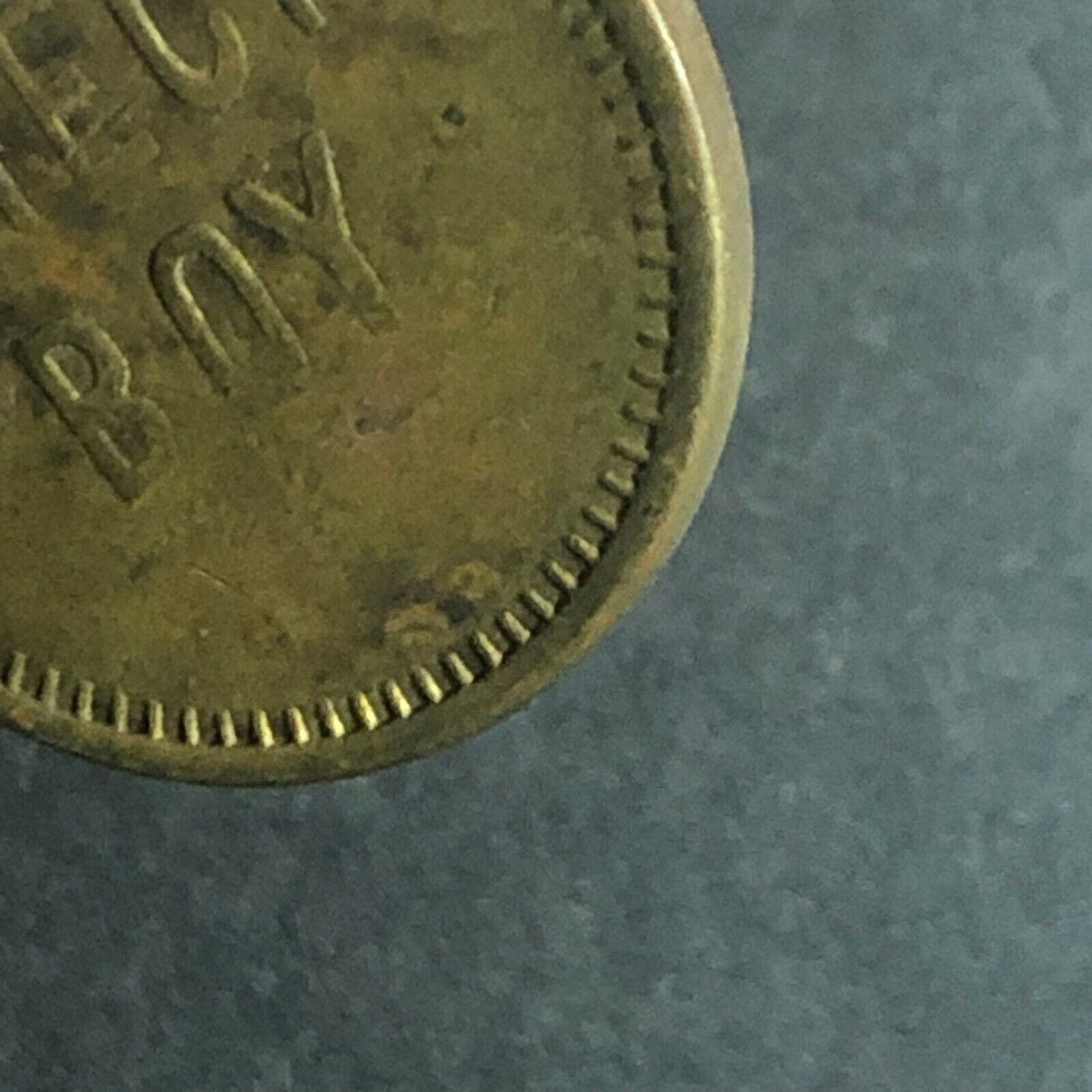 Vintage 21mm Brass "Check Boy - Good for 5 in Trade" Token