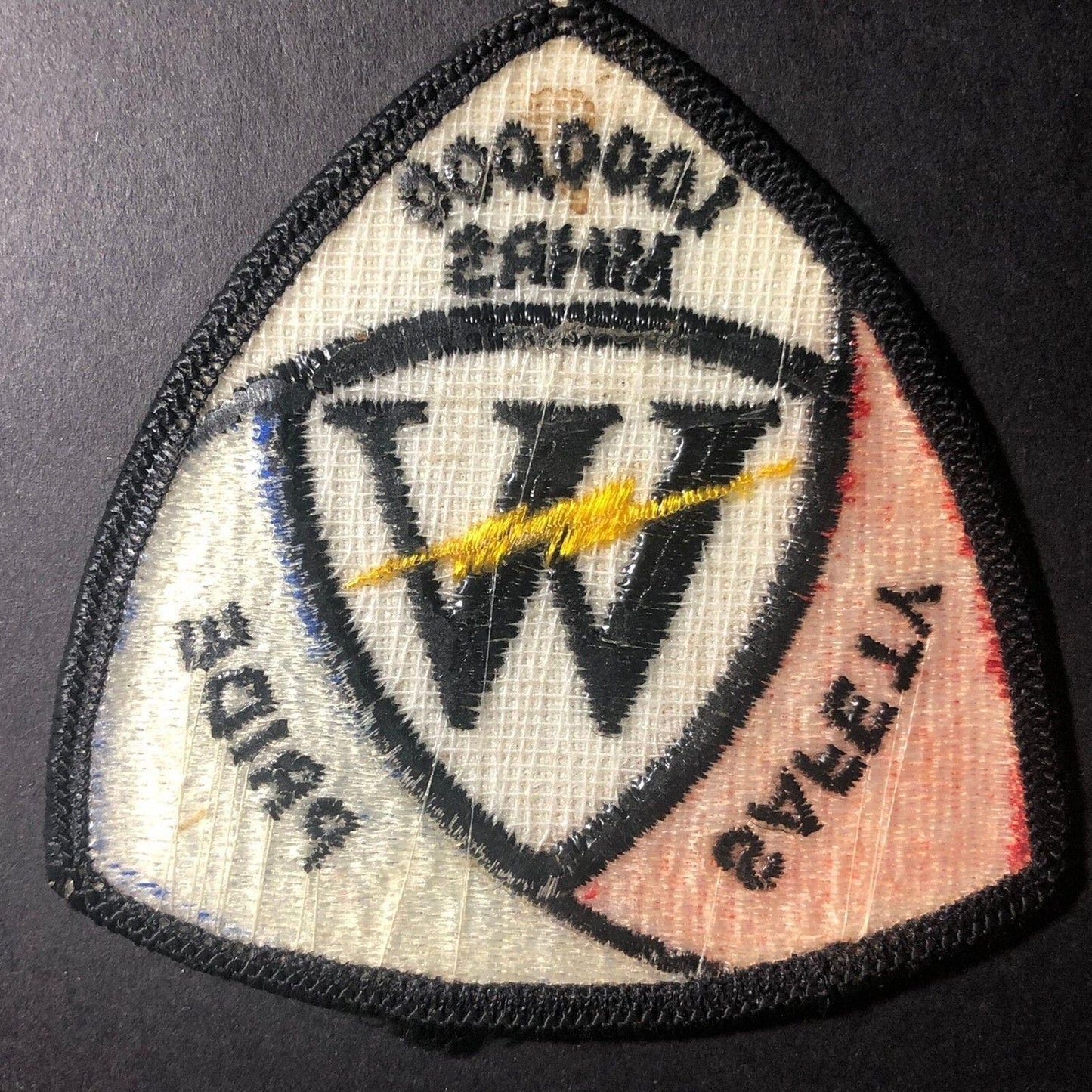 Safety / Pride / 1,000,000 Man Hours "W" Vintage Embroidered Patch c1970's