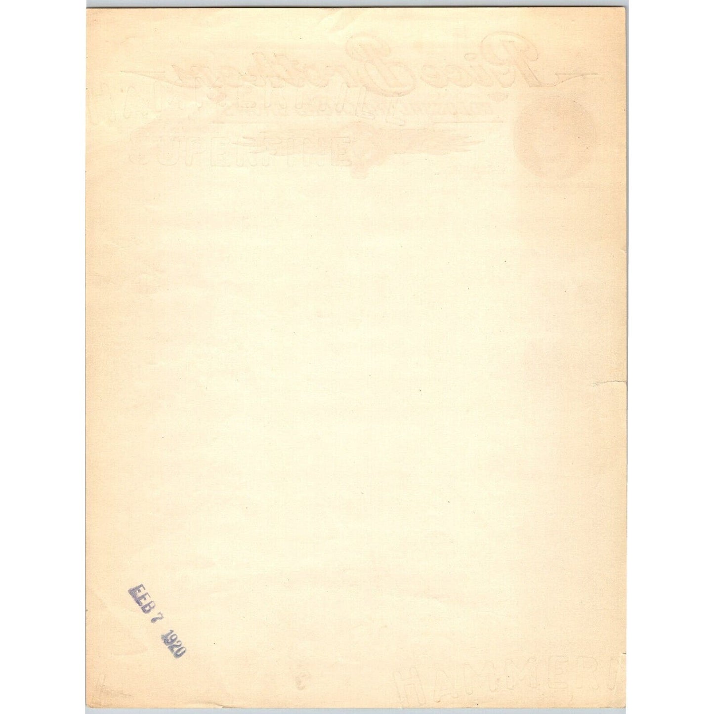 Rice Brothers Colossal Railroad Shows Circus Letterhead c1920 Scarce