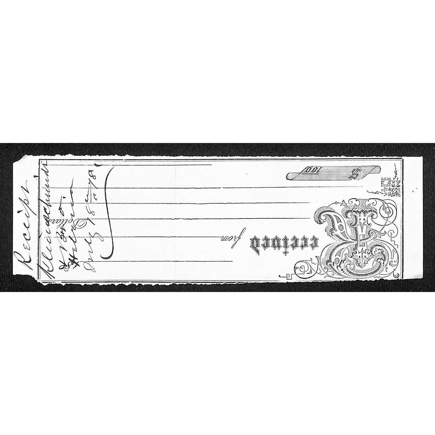Helena Montana 1878 $100 - Richard Lockey Receipt / Billhead