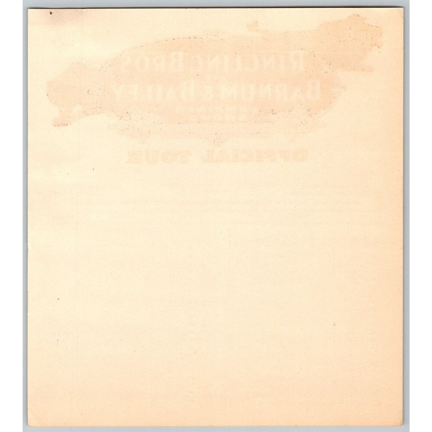 1946 Ringling Bros Barnum Bailey Circus Route Card Kansas City Topeka Tulsa
