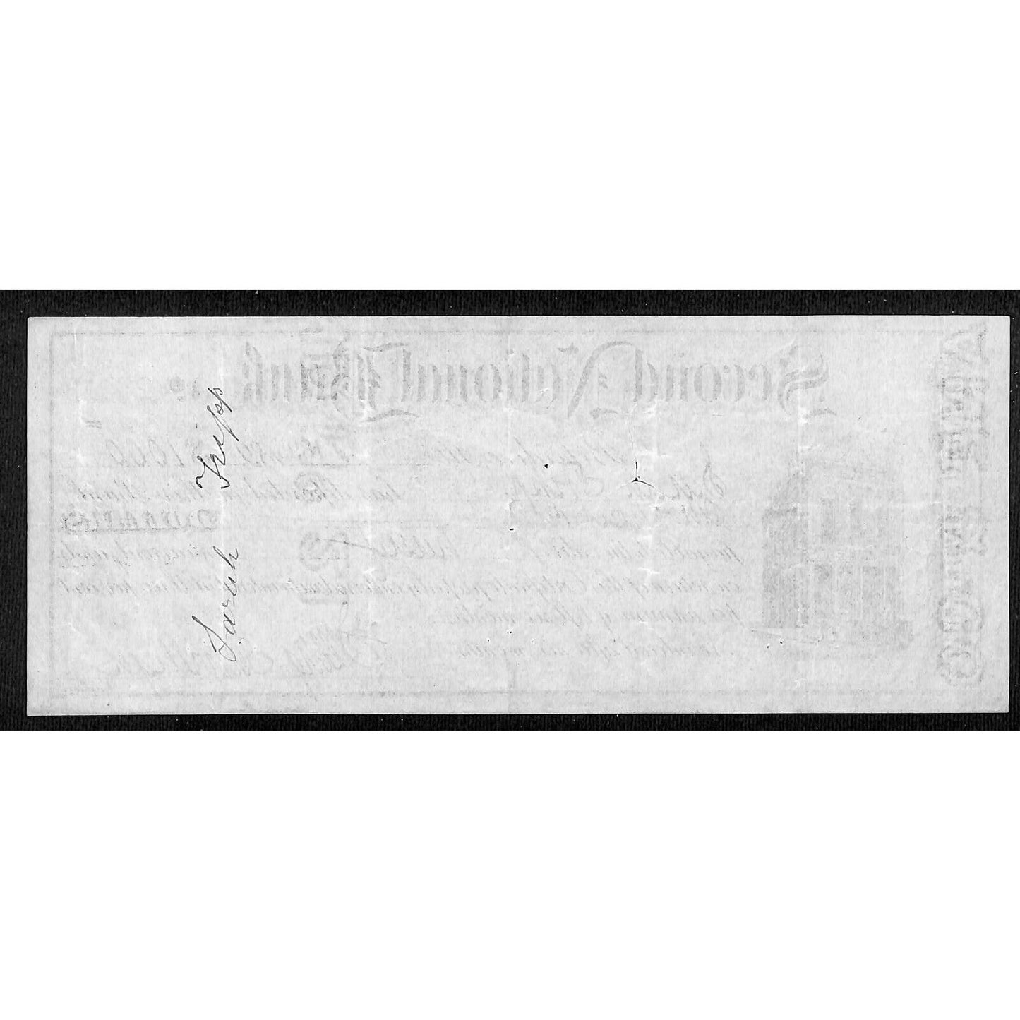 Belvidere, IL 1895 Second National Bank $1,000 Certificate of Deposit - Scarce