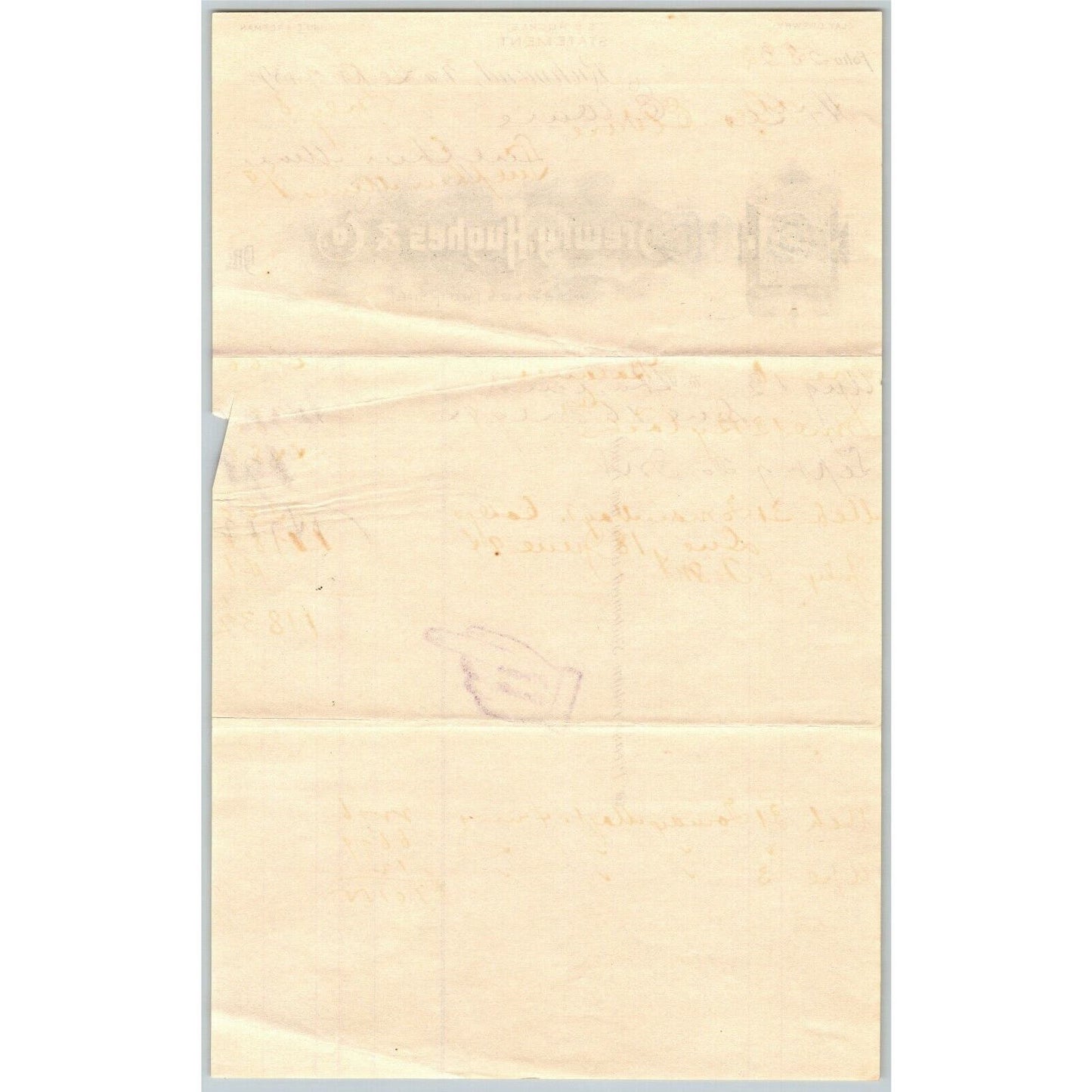 Drewry, Hughes & Co. (Dry Goods) Letterhead Richmond, VA to Geo. E. Wear 1894