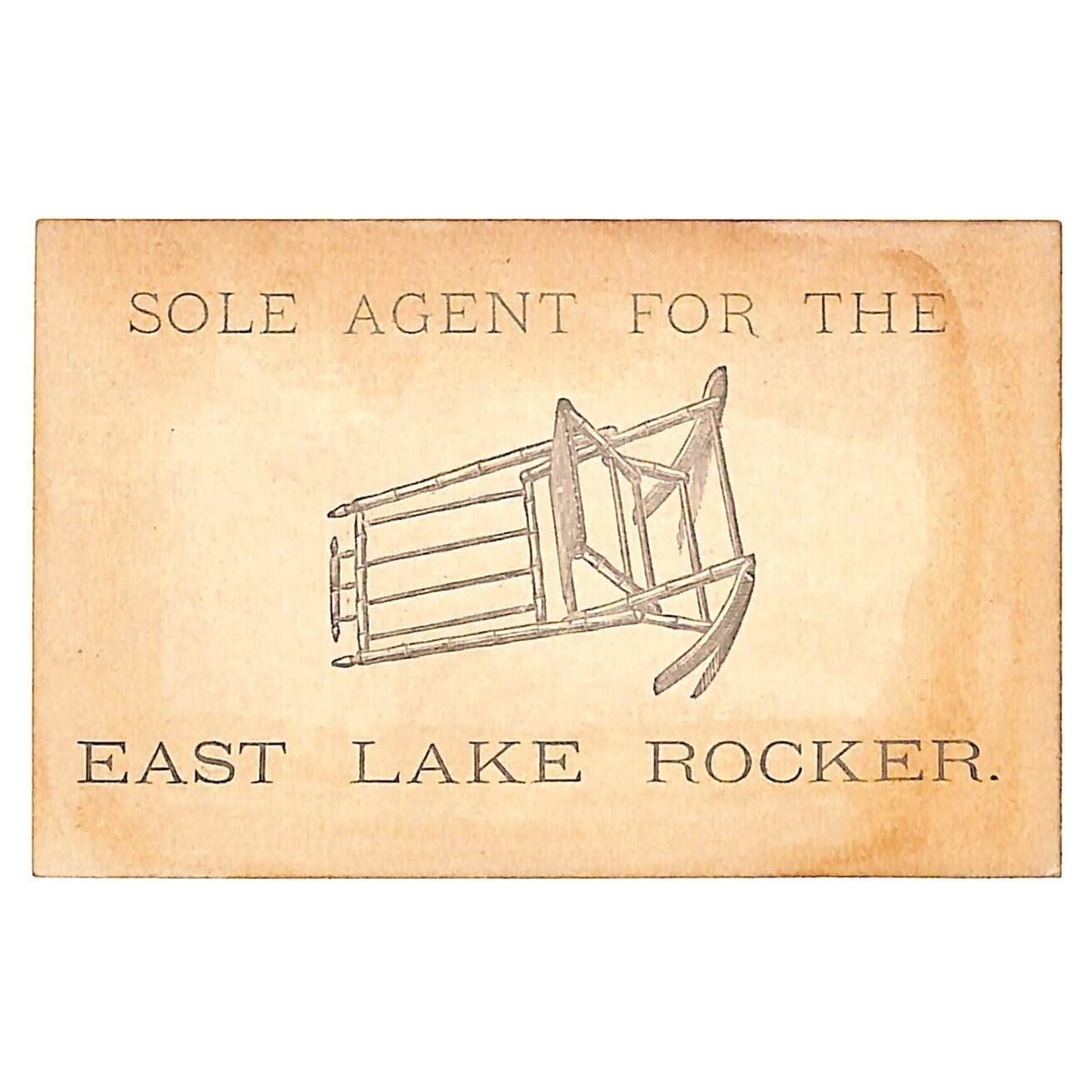 Boston, MASS Victorian Trade Card Munson's 99c Cent Store East Lake Rocker
