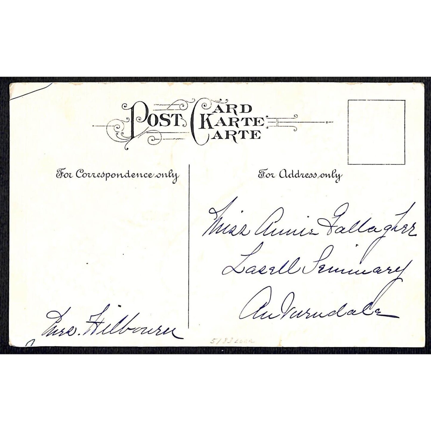 St. Patrick's Day Postcard "Greetings" w/ Clover Heart Castle NP c1910-1915