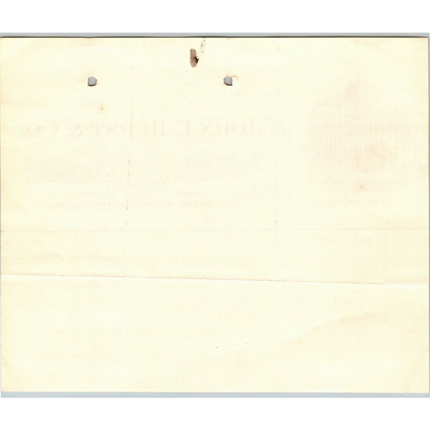 1898 Letterhead John E. Hurst Dry Goods Baltimore - Ephraim Baker*