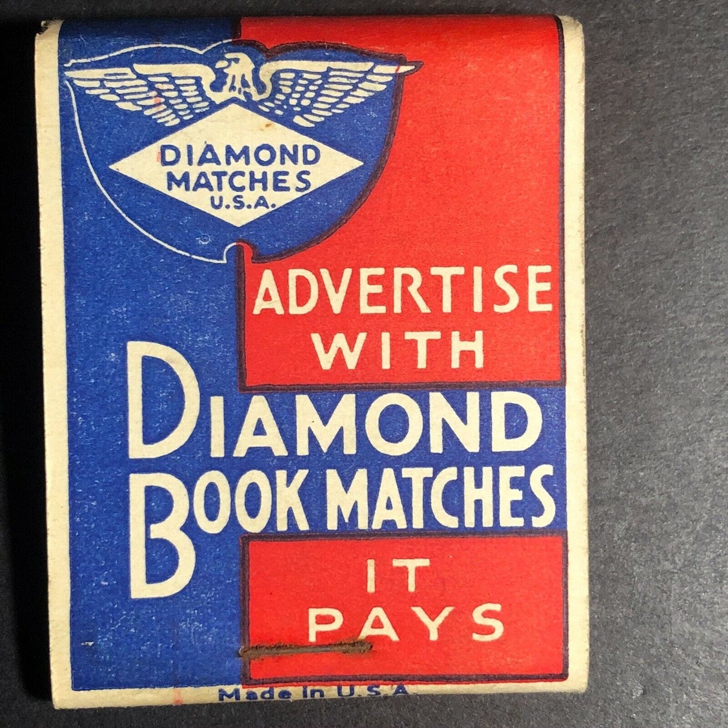 Scarce 1930's-40's Full Matchbook Diamond Matches "A. Schulte Cigar Stores"