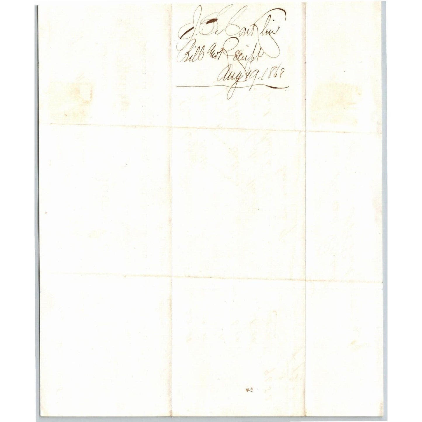 Detroit Letterhead J.S. Conklin Elgin Watch Jewelry Silver Ware 1868 Rev Stamp