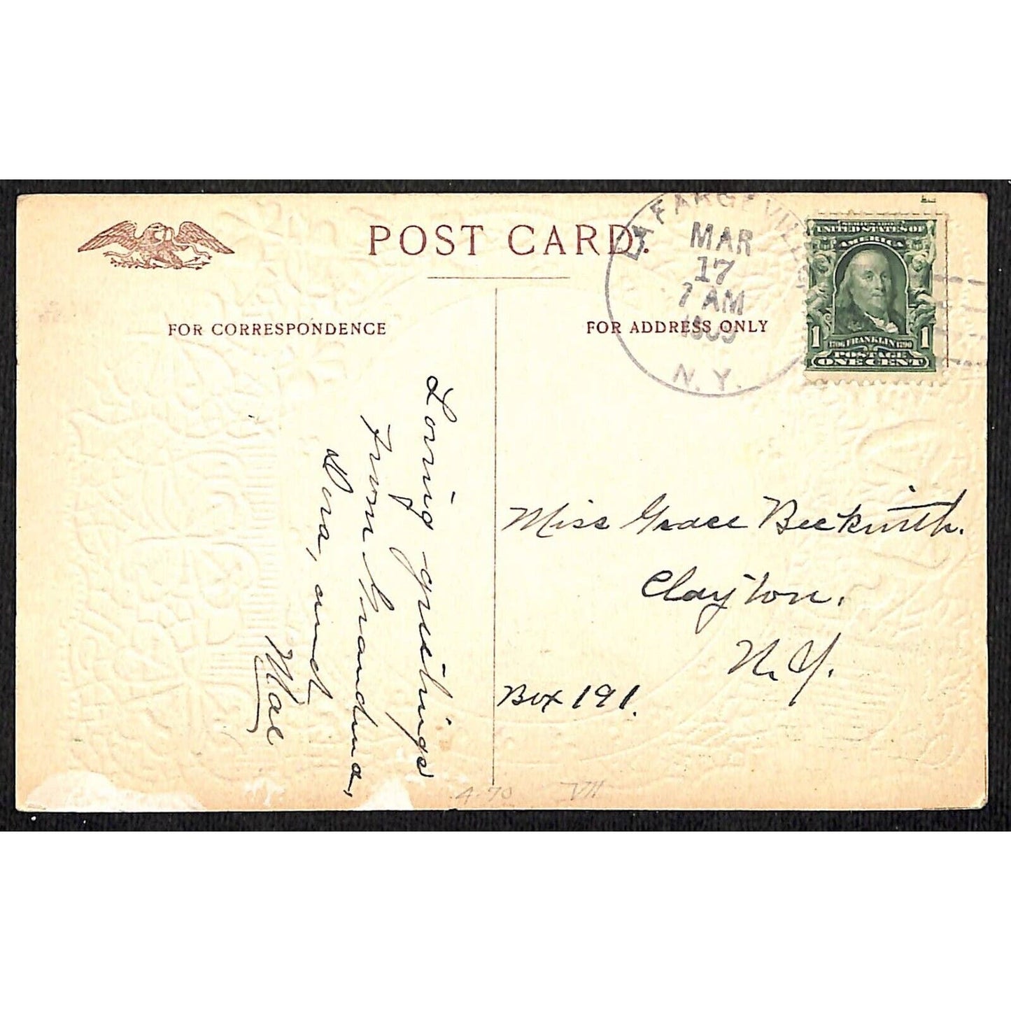 Ireland Postcard Ross Castle Killarney Erin Go Bragh Emboss Gilt PM 1909