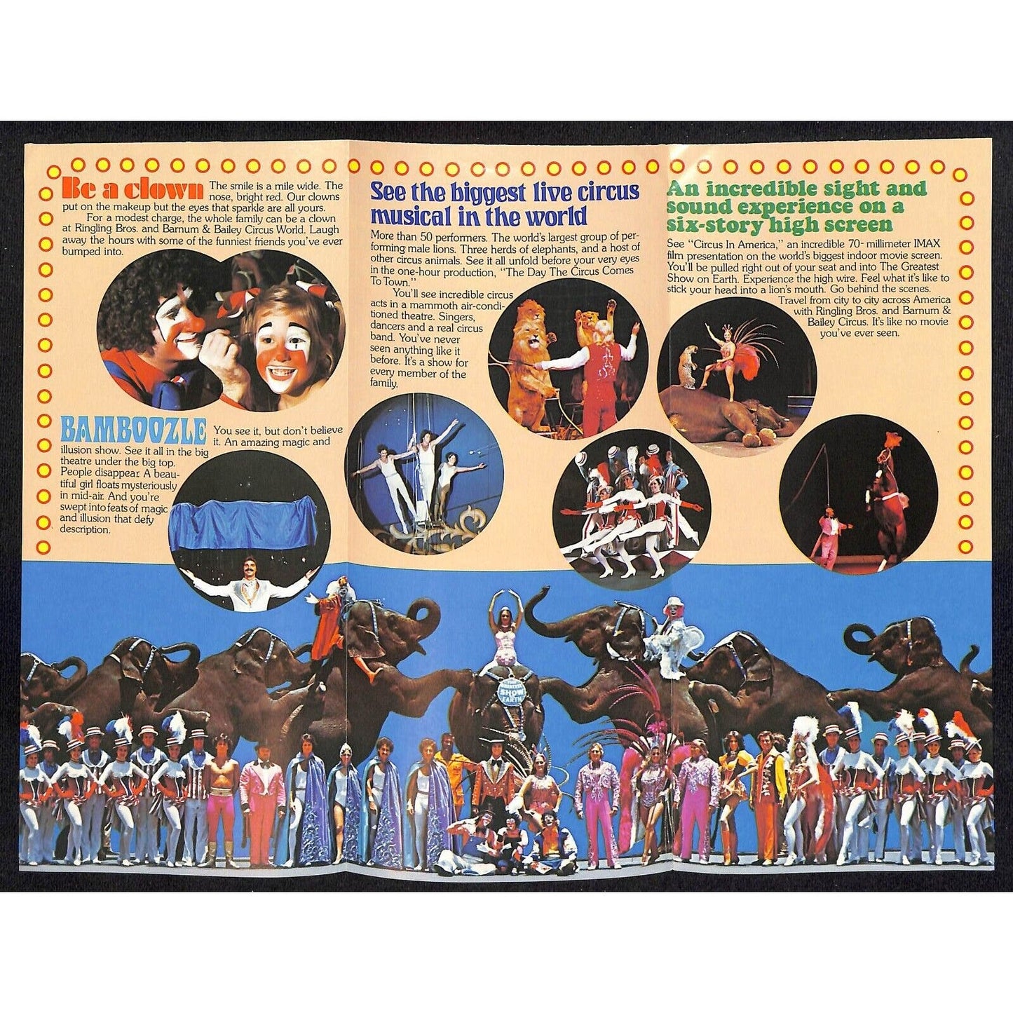 Ringling Bros and Barnum & Bailey Circus "Circus World: Brochure c1975-80's VGC