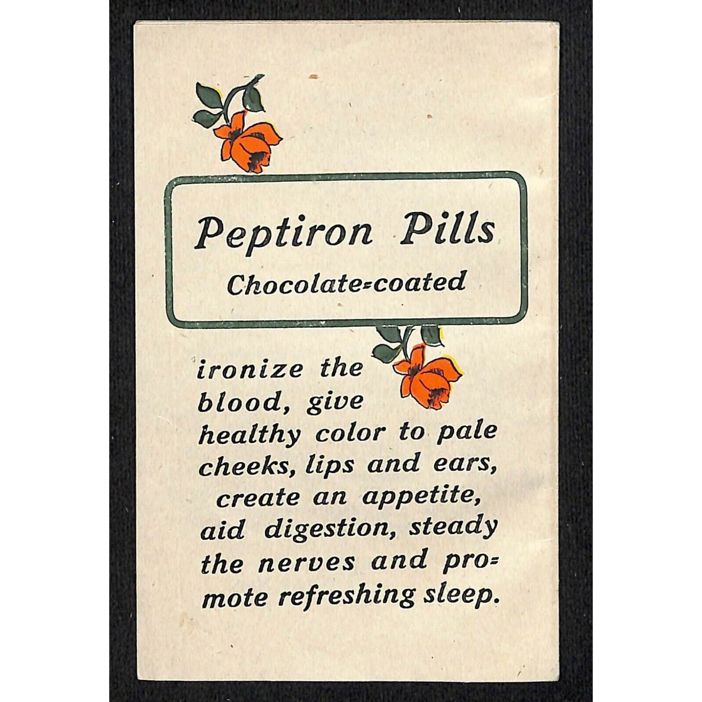 c1890's-1910 Peptiron Pills "Puts Roses On Your Cheeks" Booklet Trade Card 12pp.