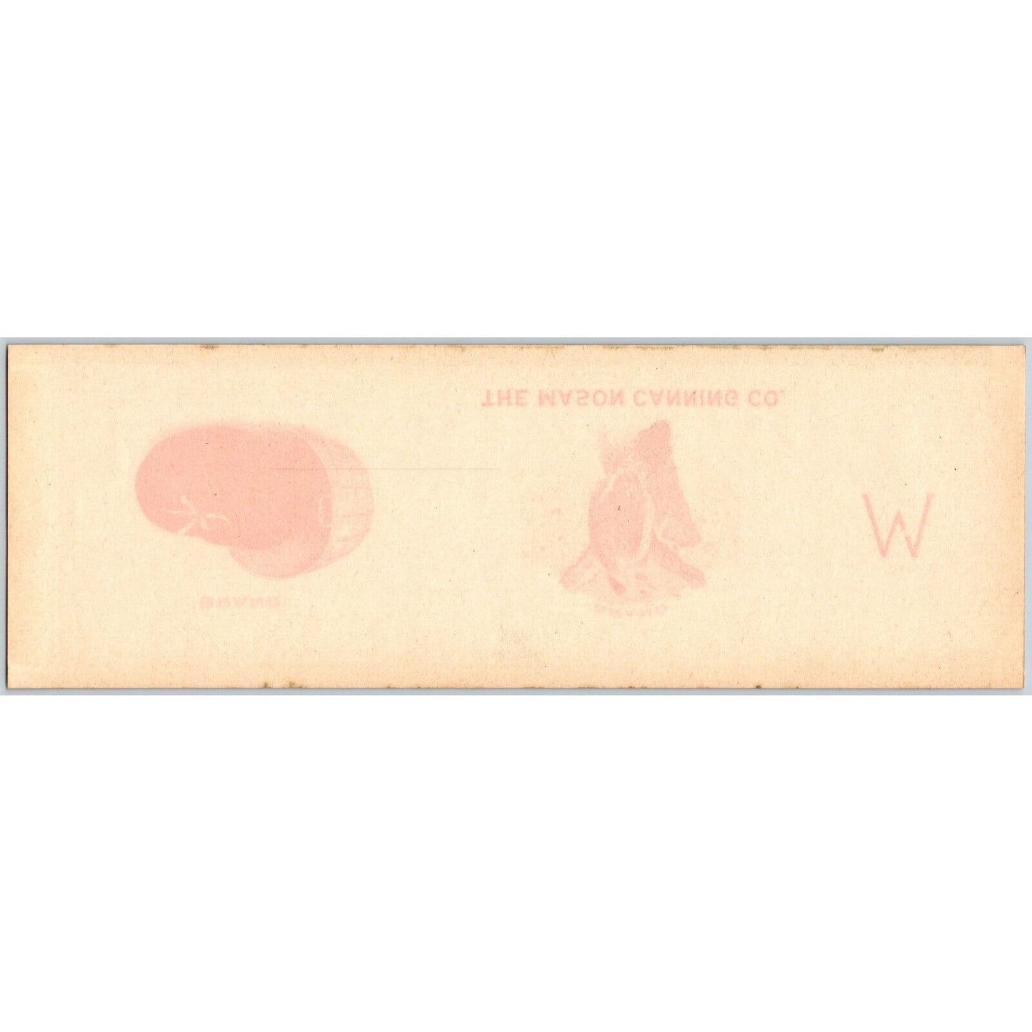 Flicker Tomatoes Paper Can Label Mason Canning Ohio Wood Pecker w/ Gold Ink VGC
