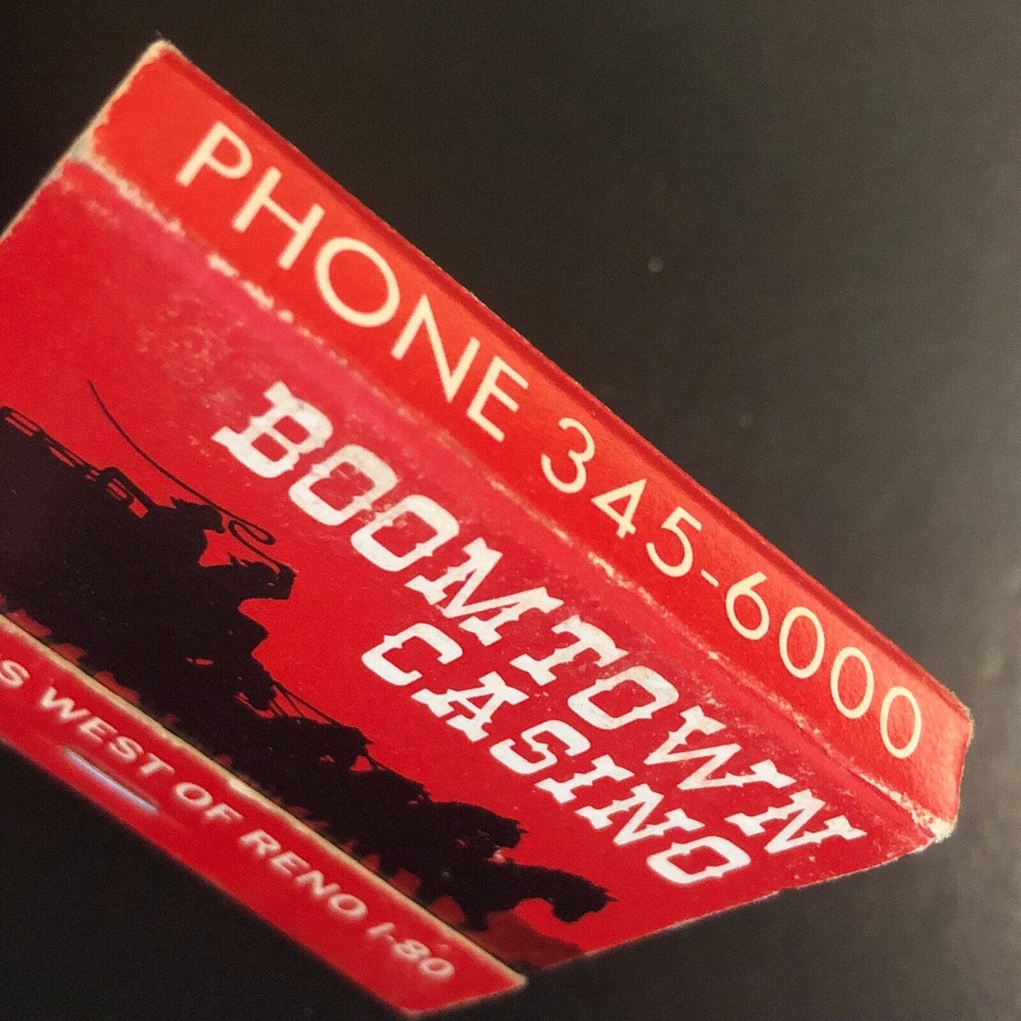 Boomtown Casino Verdi / Reno Nevada Near Full 30-Str. (-1) Matchbook c1975-1985