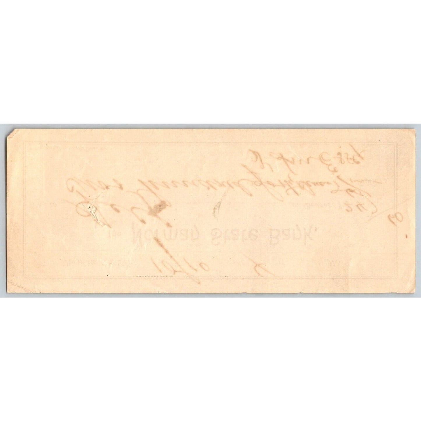 Norman, Oklahoma Territory 1907 $247.60 "Norman State Bank" Check Scarce
