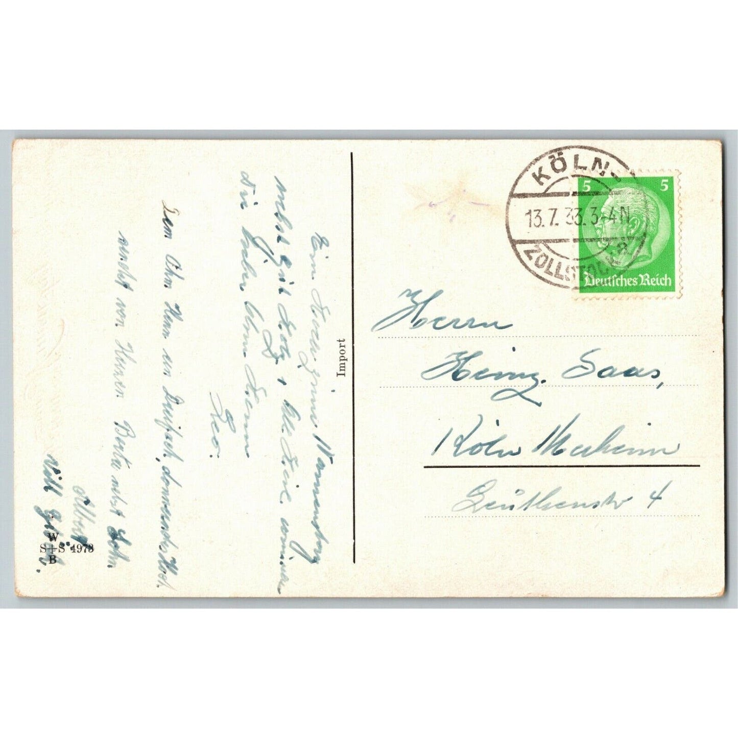 Bicycle Postcard c1933 "Beinahe Halt Ich's Vergessen Namenstag Zu Gratulieren"