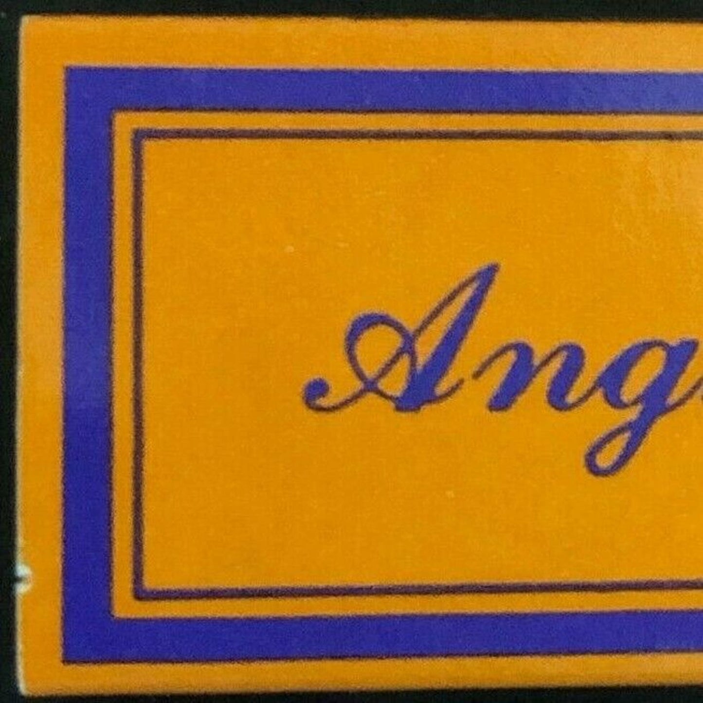 c1970's-80's Wooden Matchbox Matchbook - Angsavance Restaurant Port Chester, NY