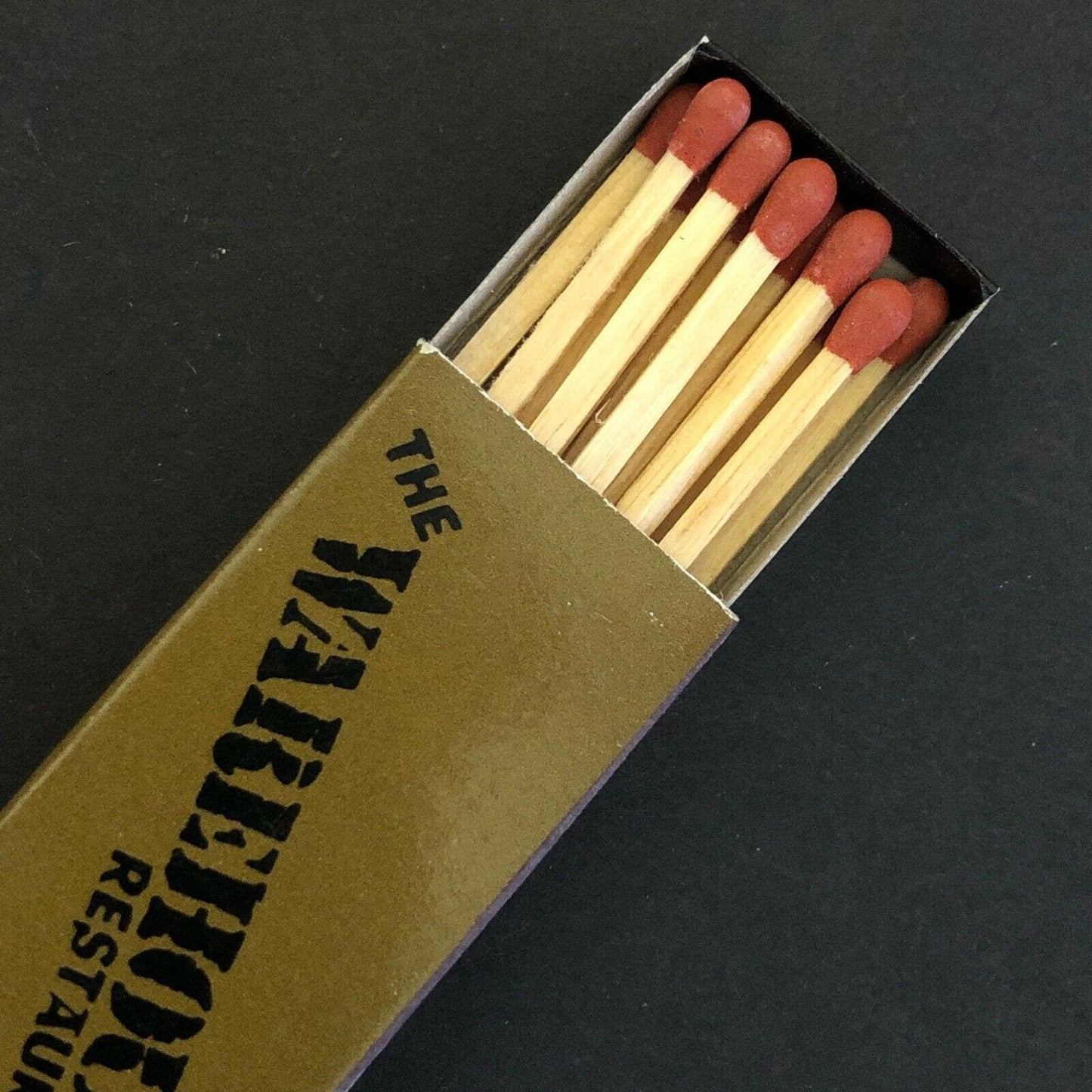 c1970's-80's Wooden Matchbox Matchbook - "Warehouse Restaurant" Marina Del Rey