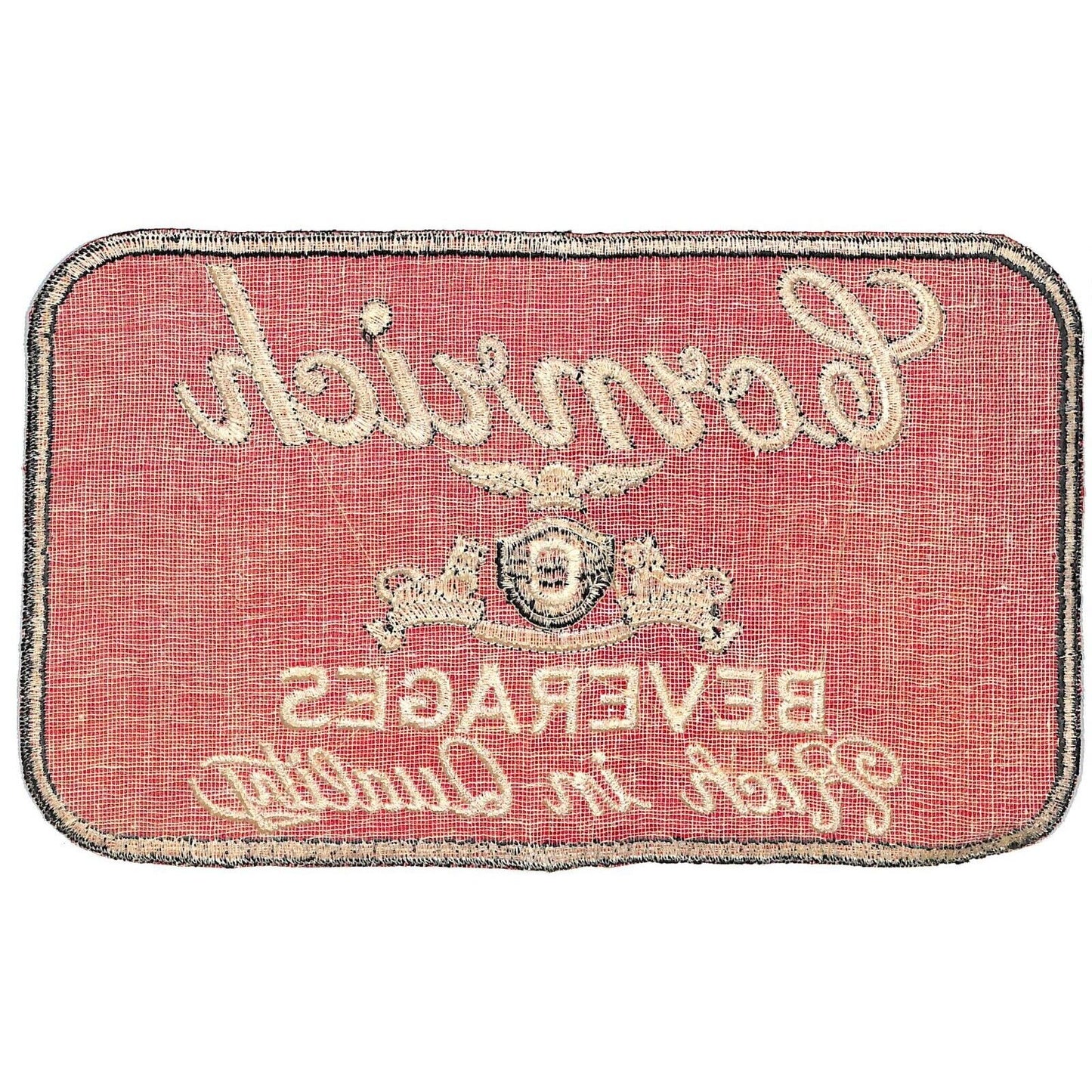 Cornrich Beverages Large Embroidered Soda Patch c1945-55 VGC Very Scarce