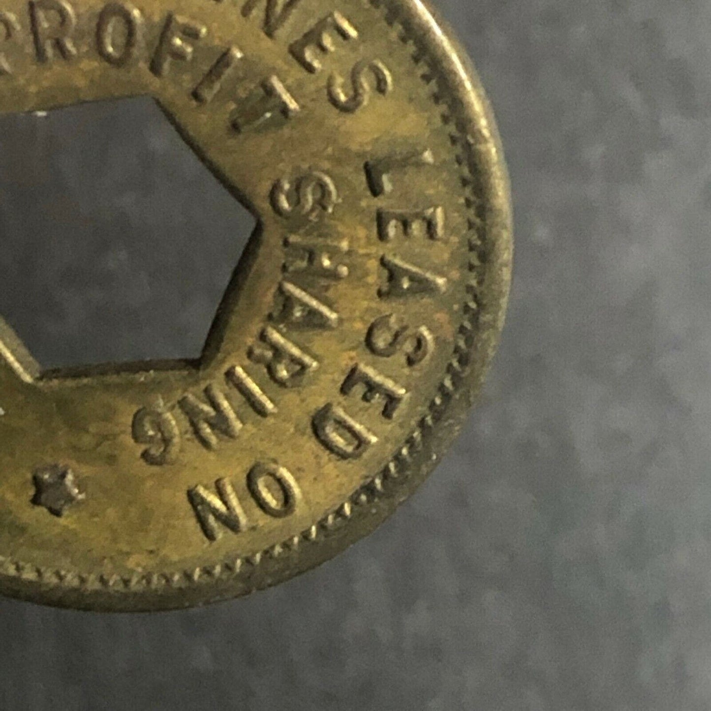 Vintage 24mm Brass Silver King Novelty Co. Indianapolis, IND Profit Token