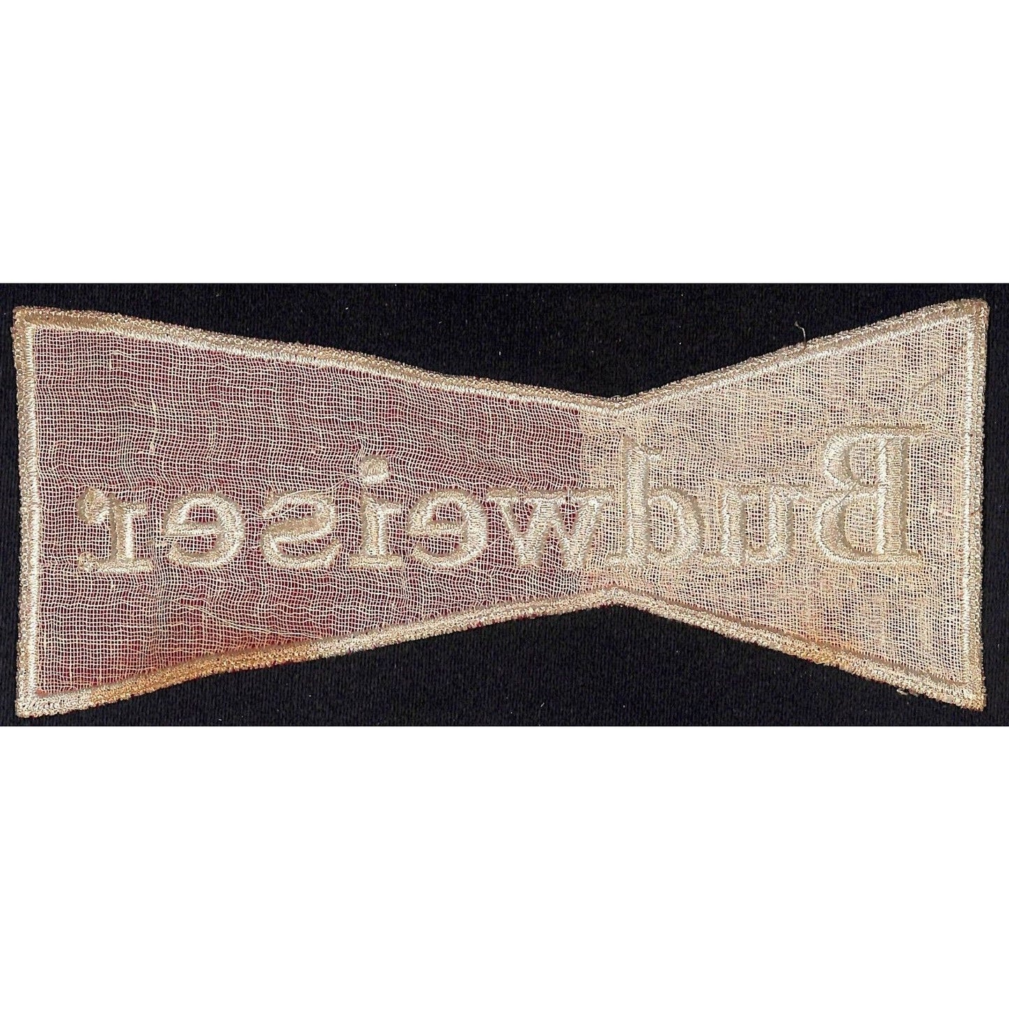 Budweiser Bowtie Embroidered Jacket / Back Patch-- Large c1960's-70's