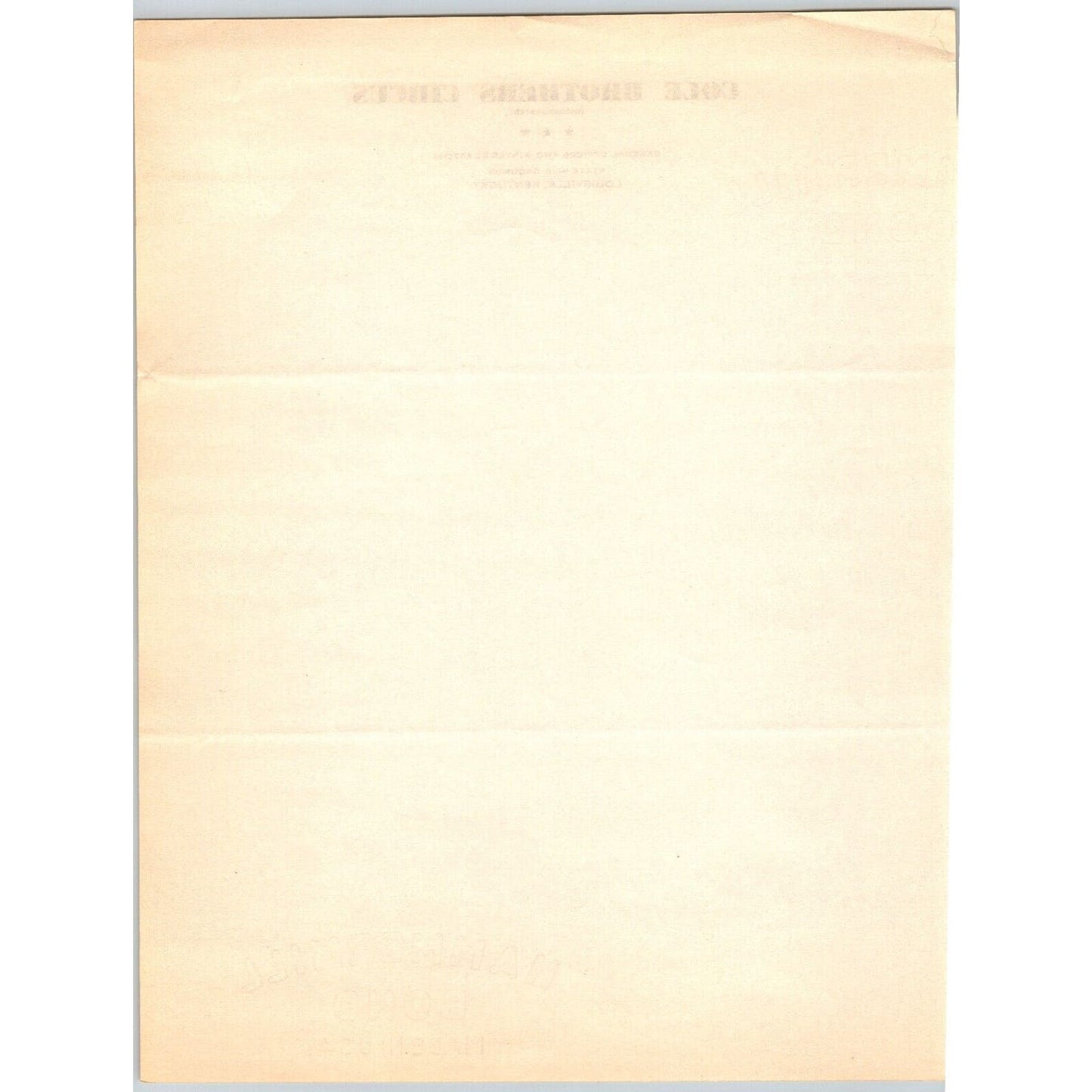 Cole Brothers Circus Letterhead c1940's Louisville State Fairgrounds Scarce