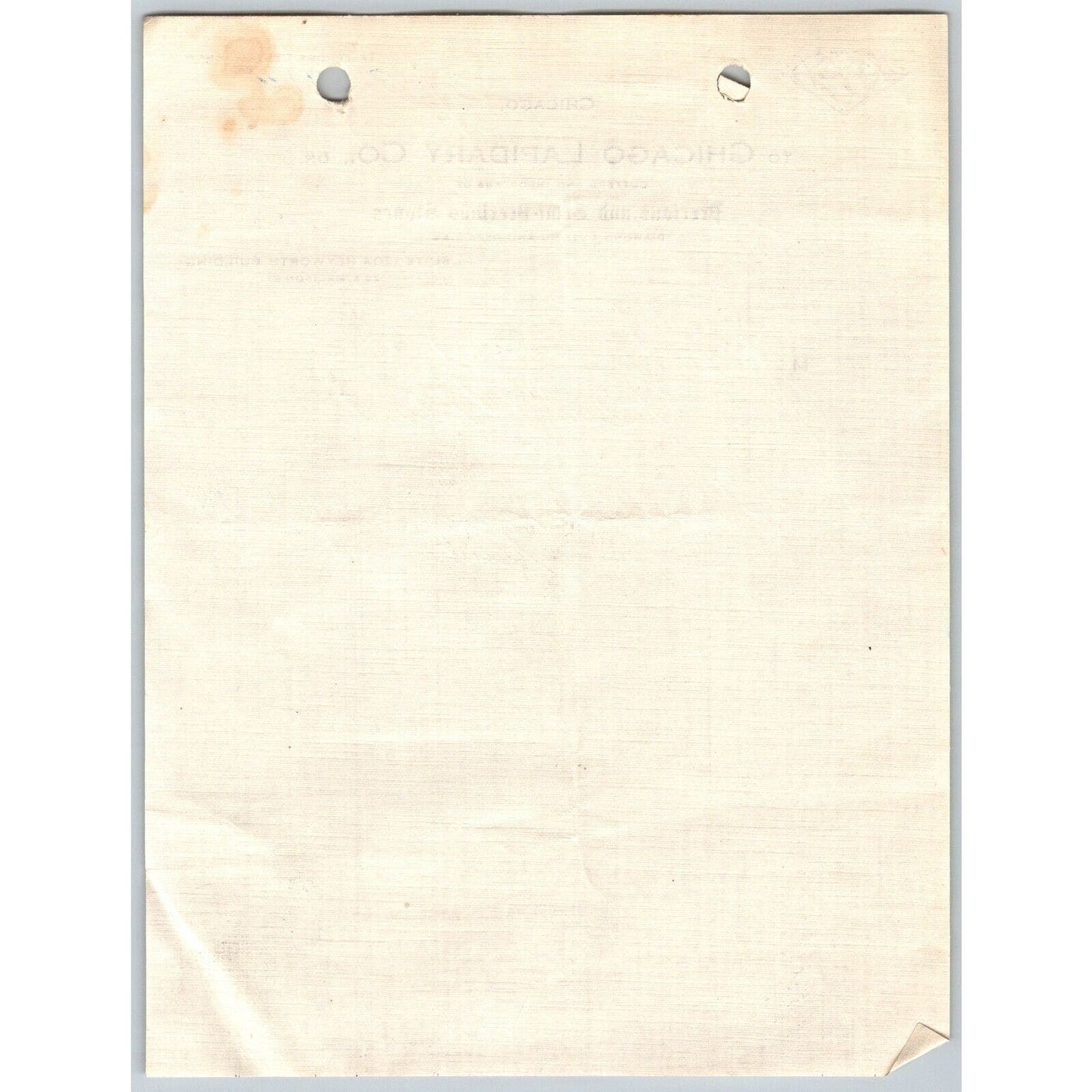 Chicago Lapidary Co. Diamond Cutting "Leys" Butte, MT 1919 Billhead - Receipt