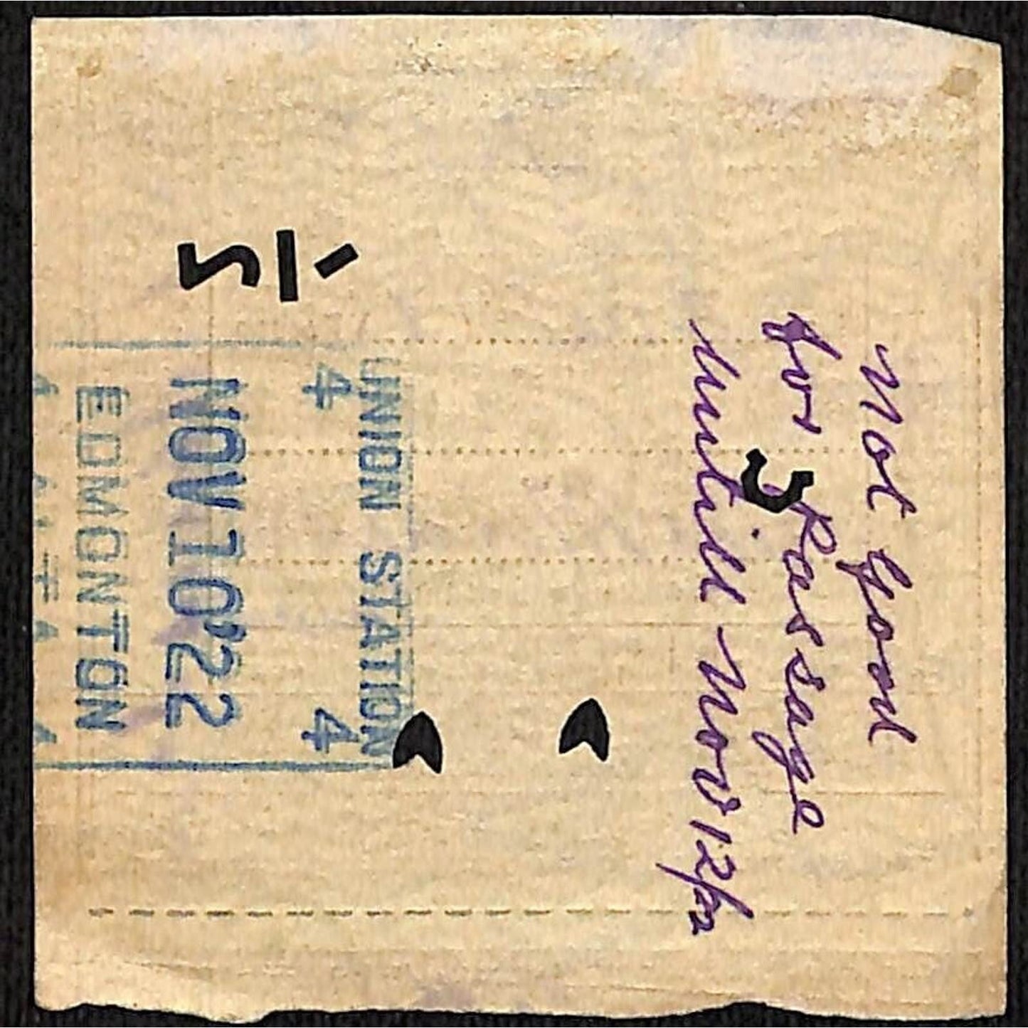 1922 Canadian National Railways Ticket St. Paul Des Moines #55185