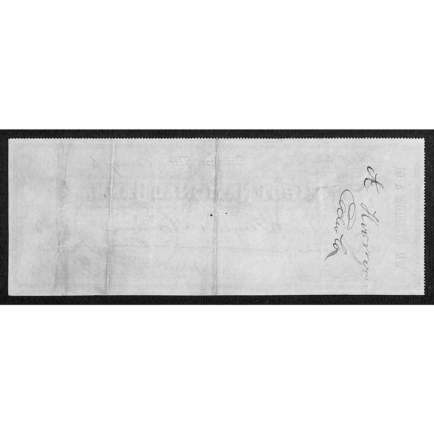 Gasselton, Dakota (Territory) First National $15 Bank Check Strehlow & Co 1887